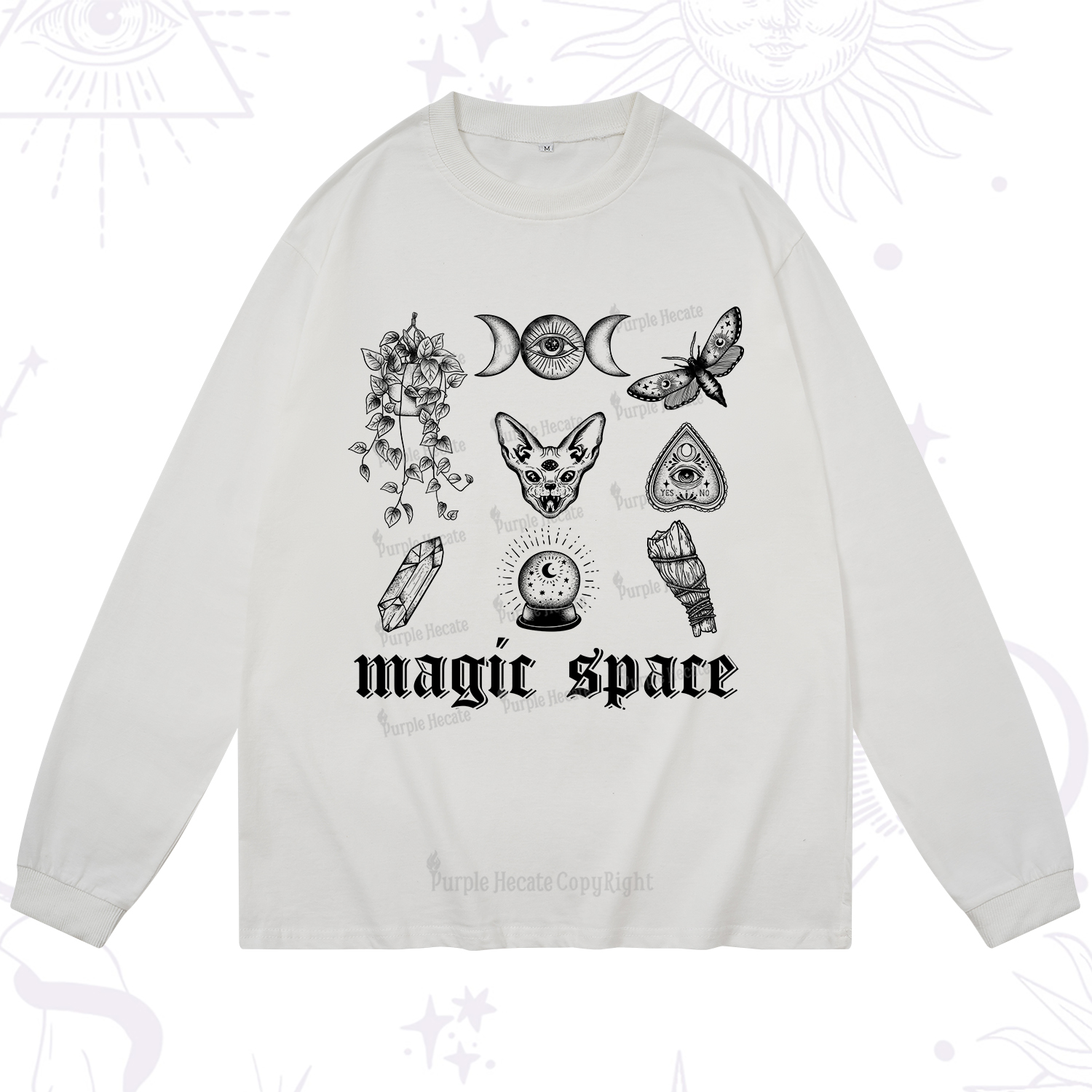 Purplehecate Magic Space Long Sleeve T-Shirt
