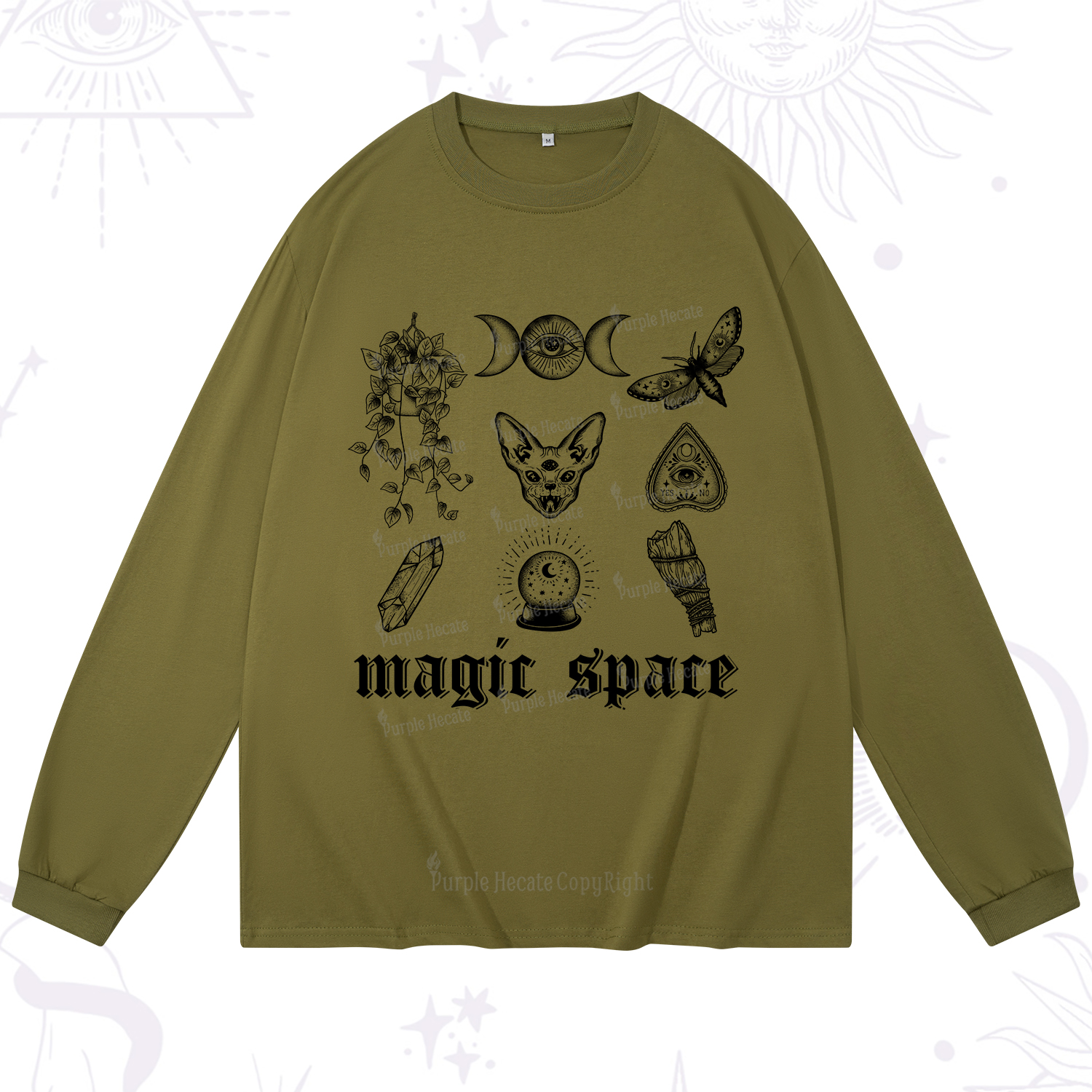 Purplehecate Magic Space Long Sleeve T-Shirt