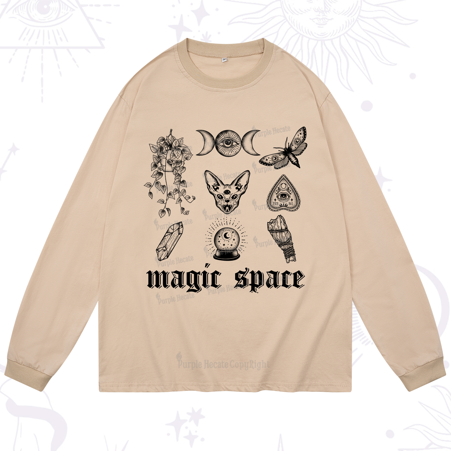 Purplehecate Magic Space Long Sleeve T-Shirt
