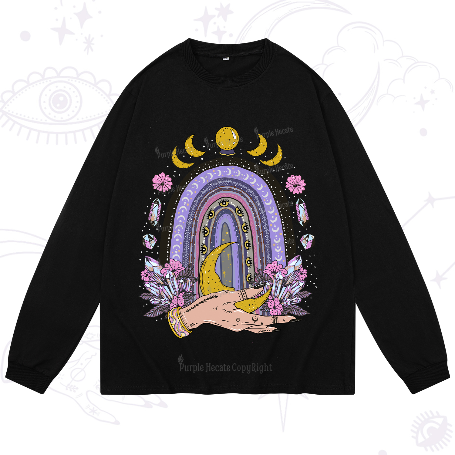 Purplehecate Magic Rainbow Long Sleeve T-Shirt