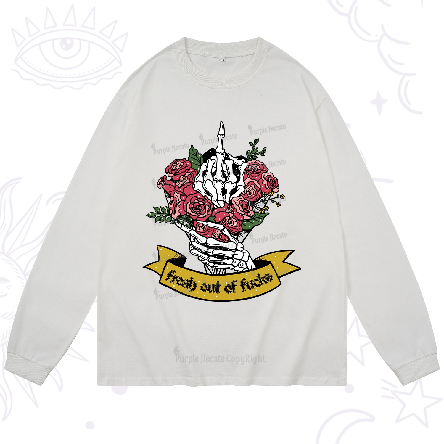 Purplehecate Fresh Out Of Fucks Long Sleeve T-Shirt