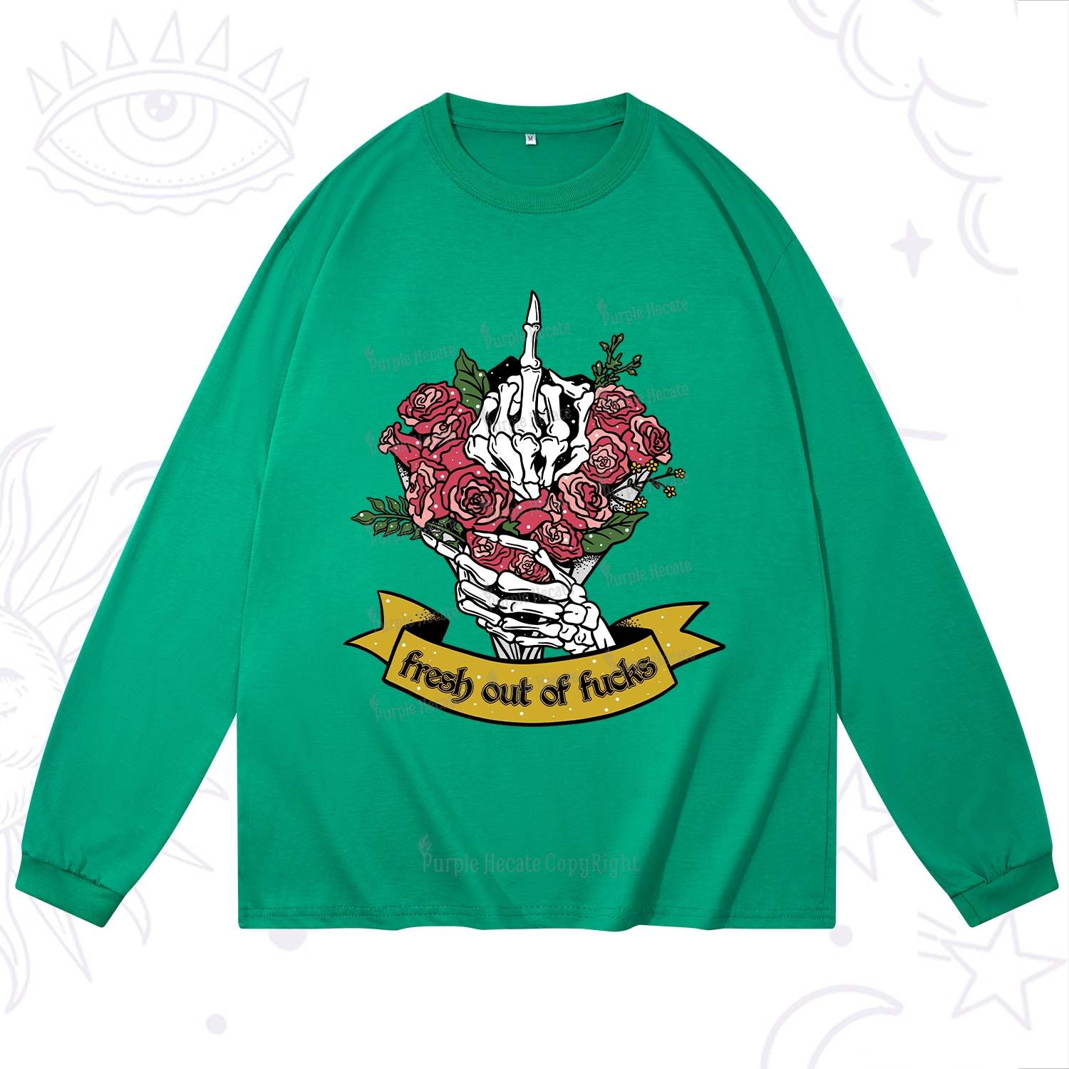 Purplehecate Fresh Out Of Fucks Long Sleeve T-Shirt