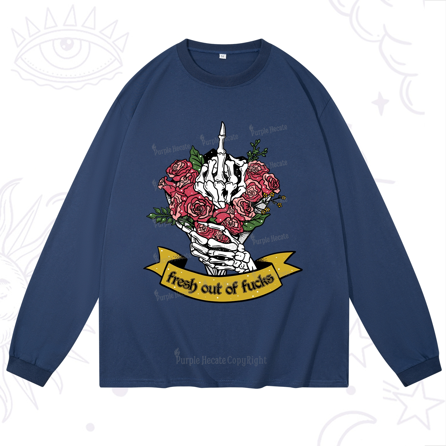 Purplehecate Fresh Out Of Fucks Long Sleeve T-Shirt