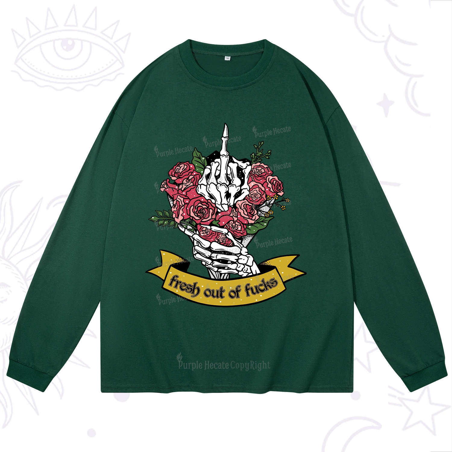 Purplehecate Fresh Out Of Fucks Long Sleeve T-Shirt