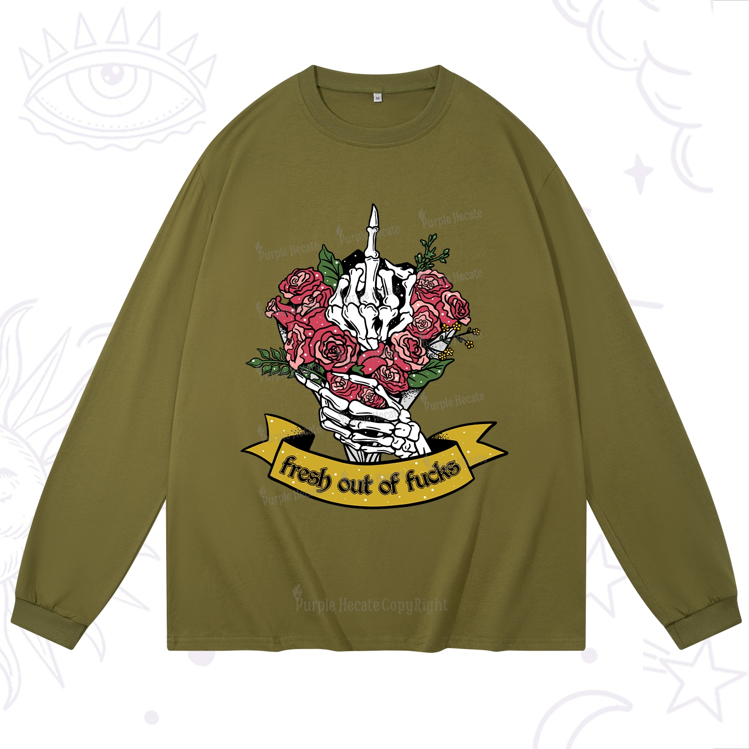 Purplehecate Fresh Out Of Fucks Long Sleeve T-Shirt