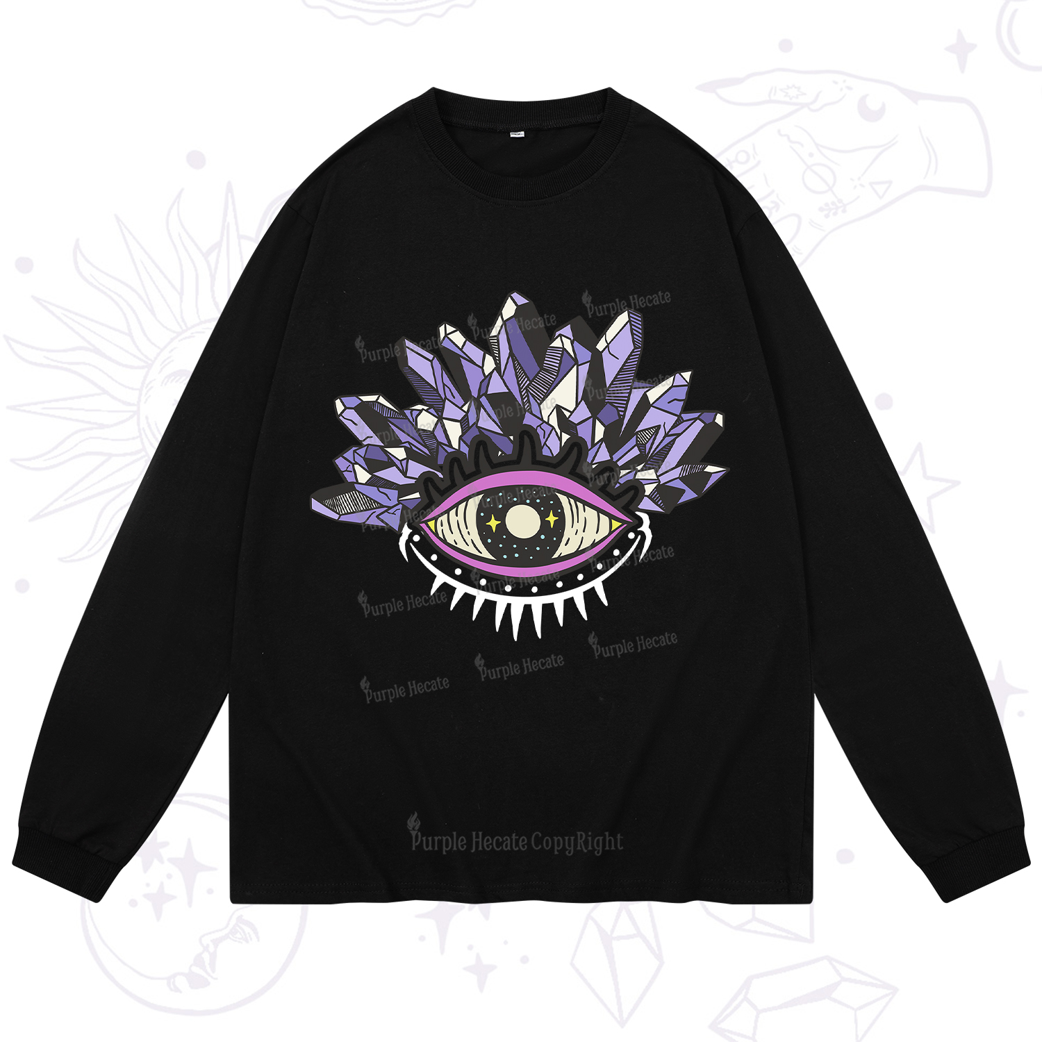Purplehecate Crystal Eye Long Sleeve T-Shirt