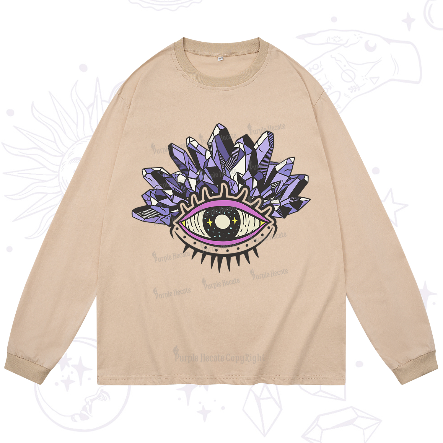 Purplehecate Crystal Eye Long Sleeve T-Shirt