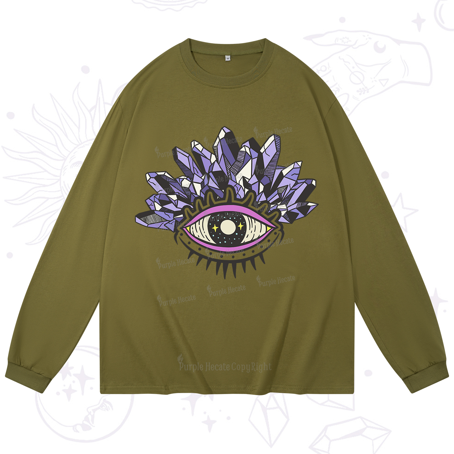 Purplehecate Crystal Eye Long Sleeve T-Shirt