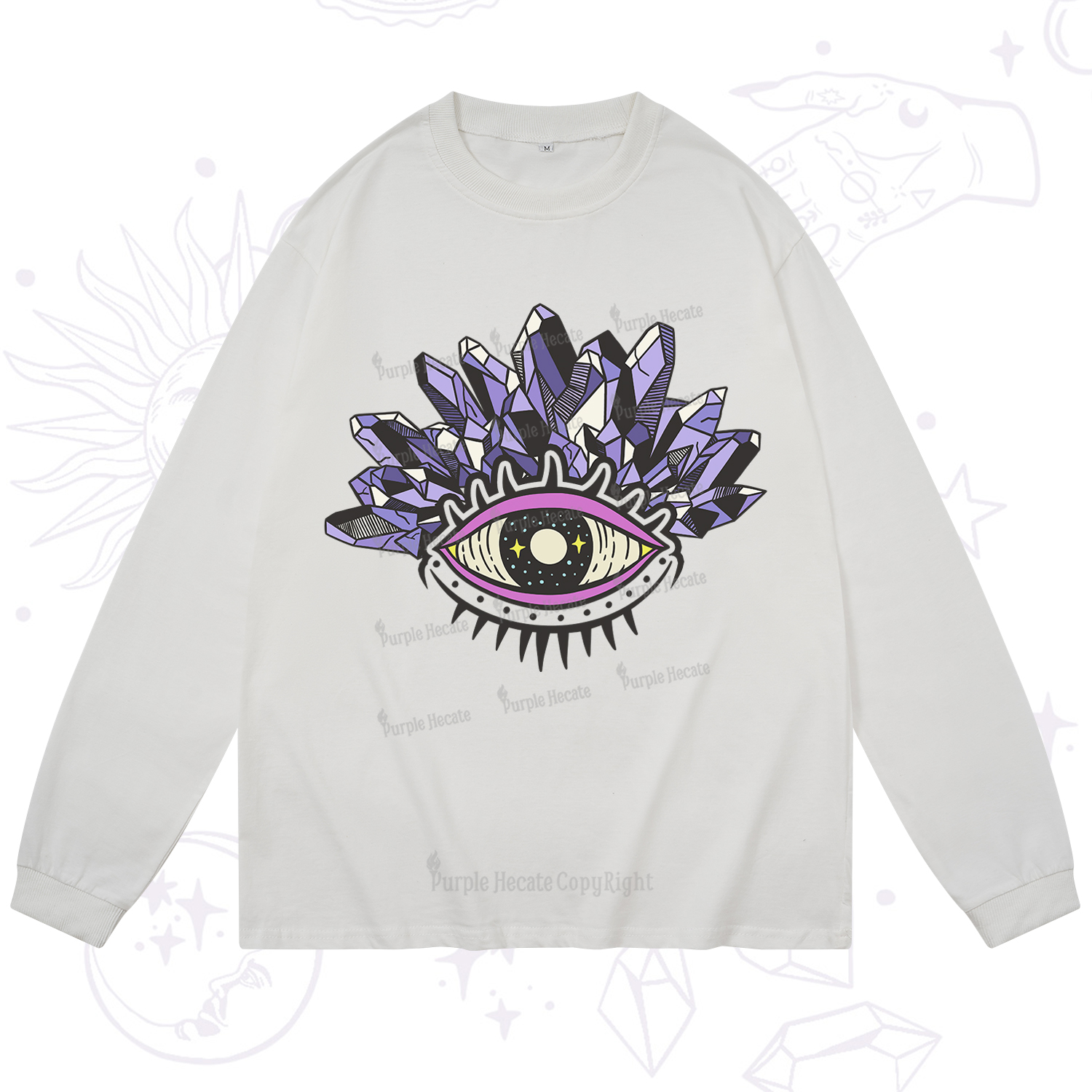 Purplehecate Crystal Eye Long Sleeve T-Shirt