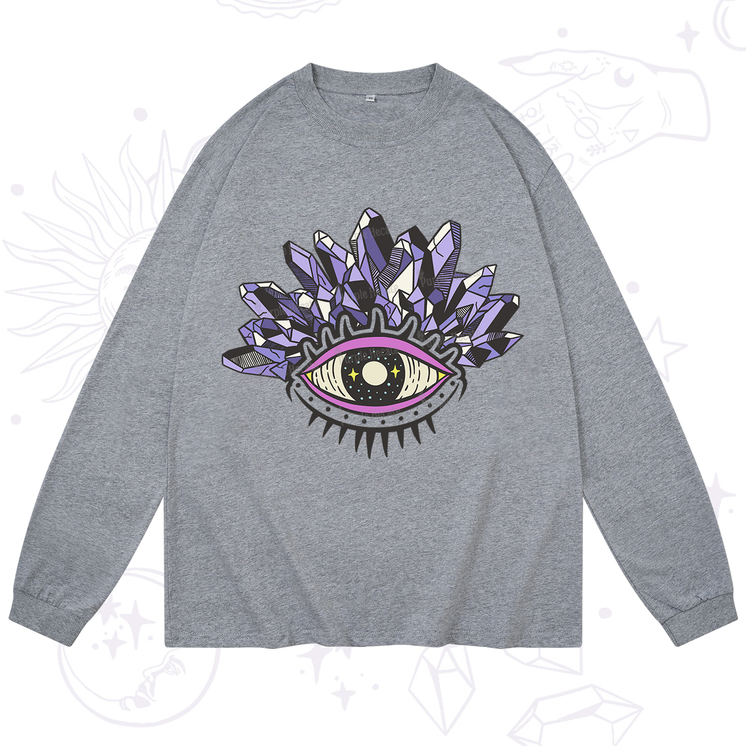 Purplehecate Crystal Eye Long Sleeve T-Shirt