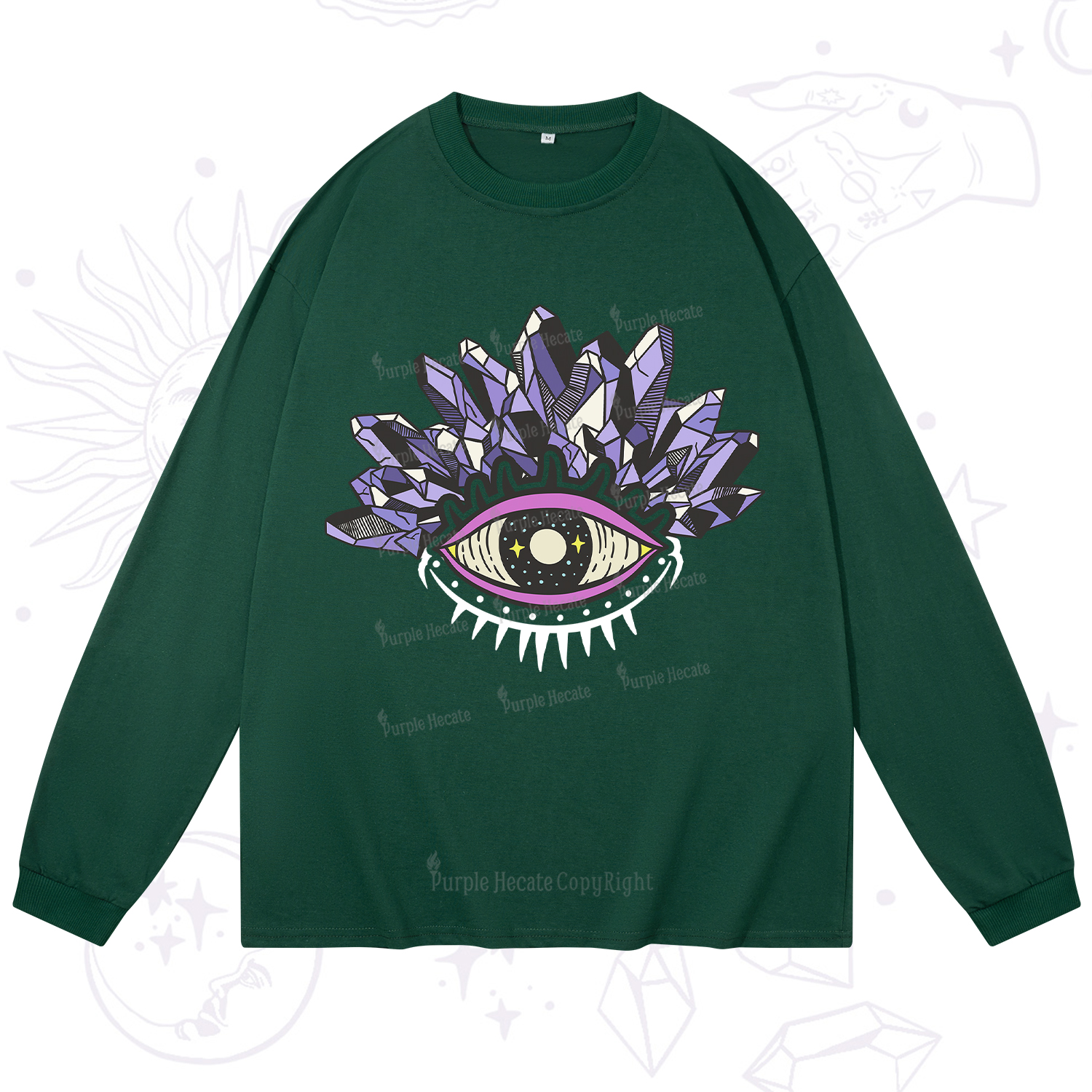 Purplehecate Crystal Eye Long Sleeve T-Shirt