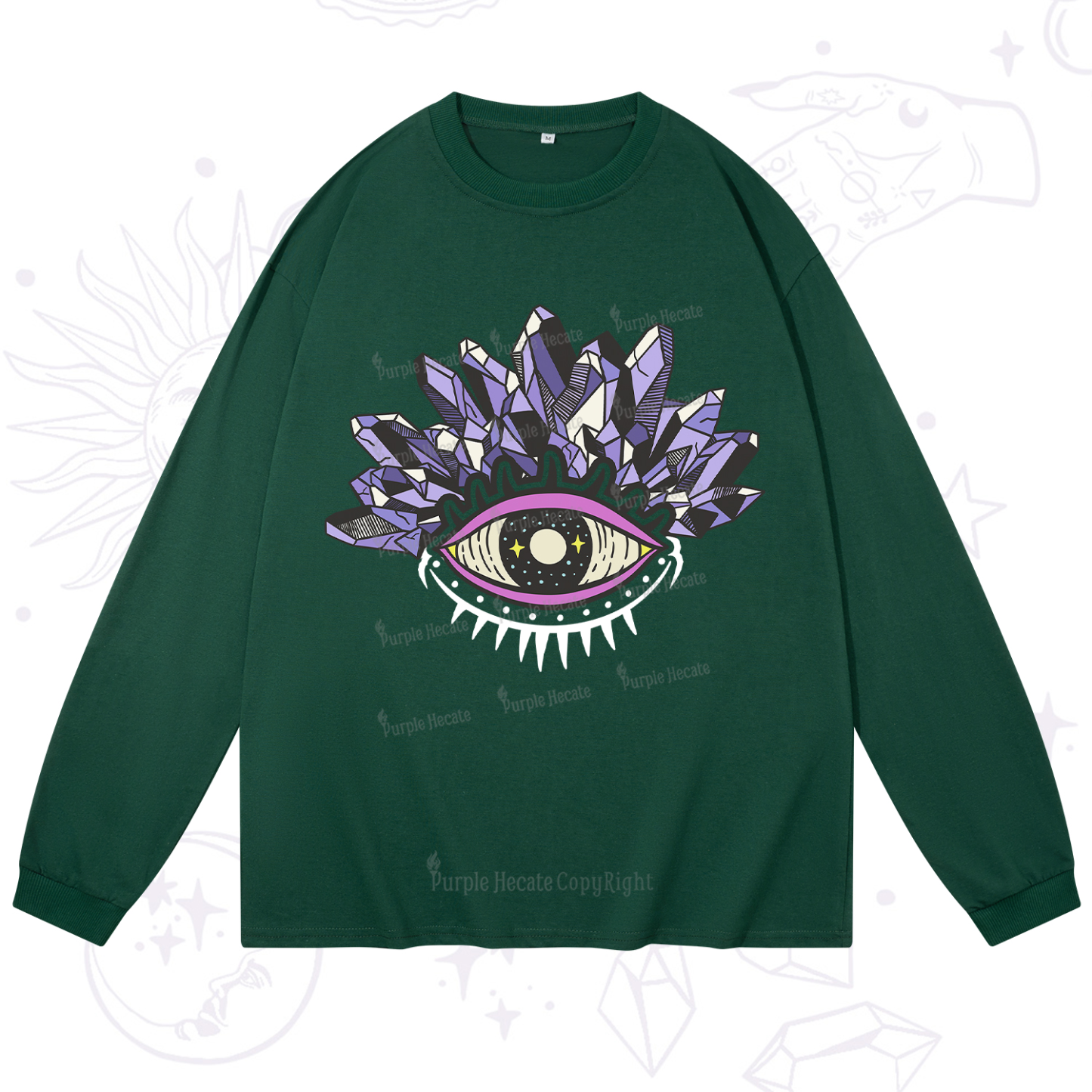 Purplehecate Crystal Eye Long Sleeve T-Shirt