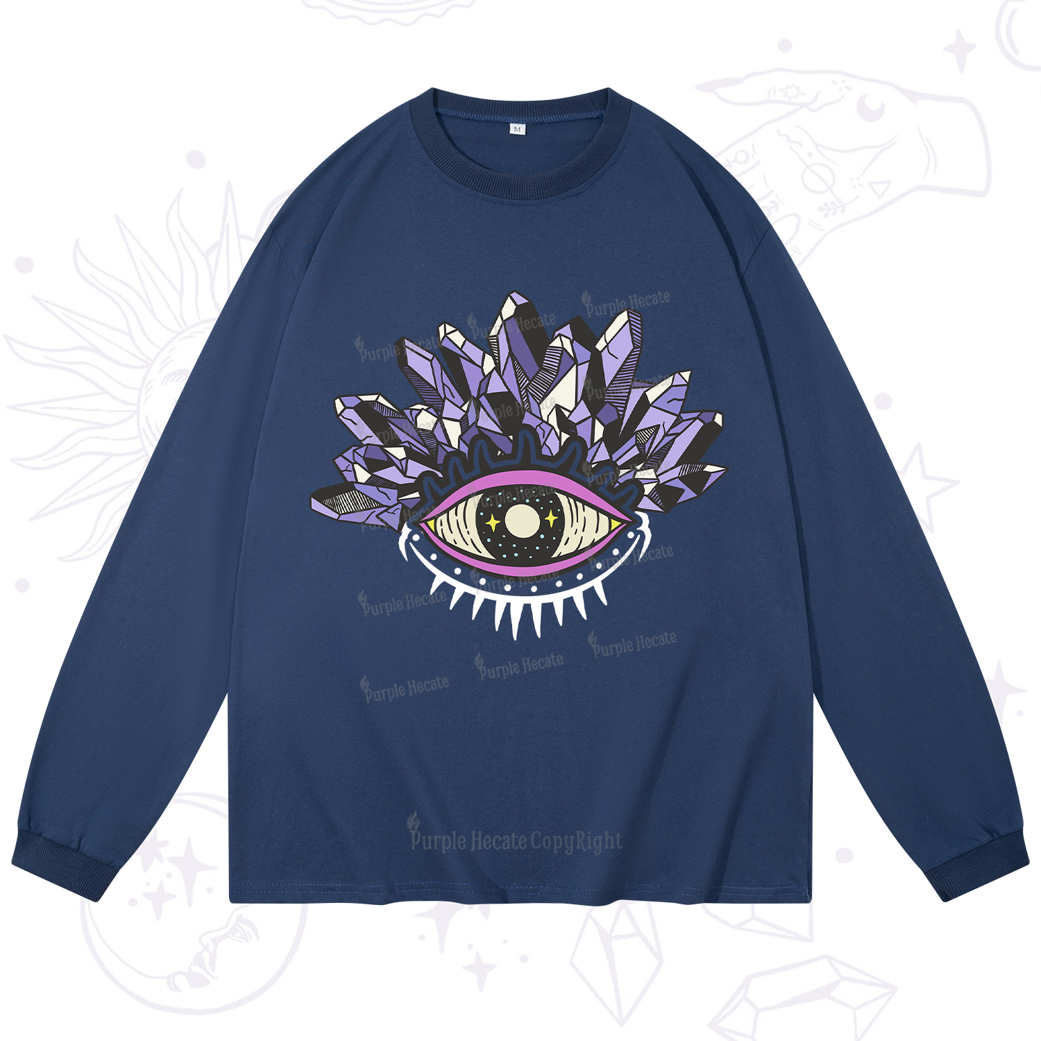 Purplehecate Crystal Eye Long Sleeve T-Shirt