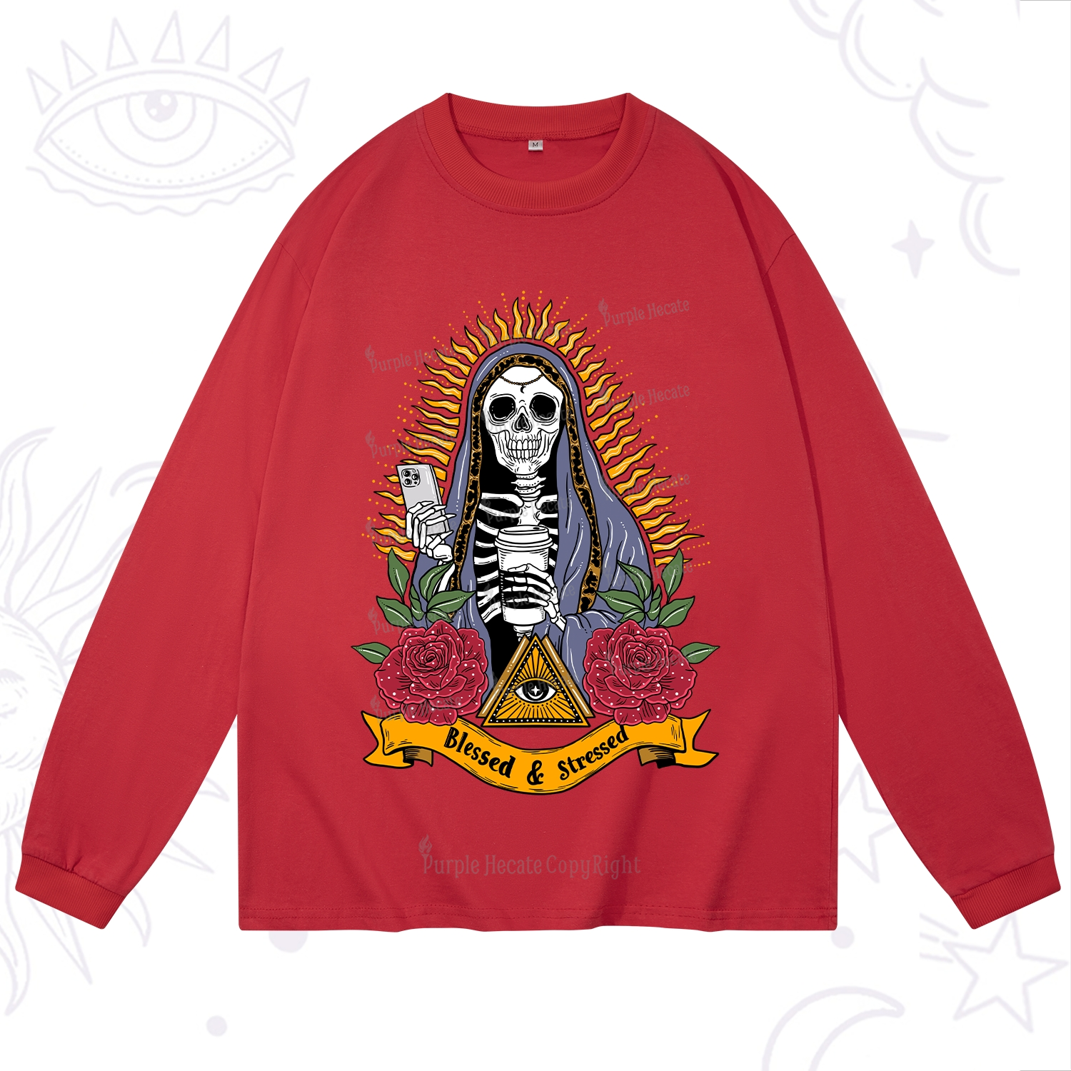 Purplehecate Blessed And Stressed Long Sleeve T-Shirt