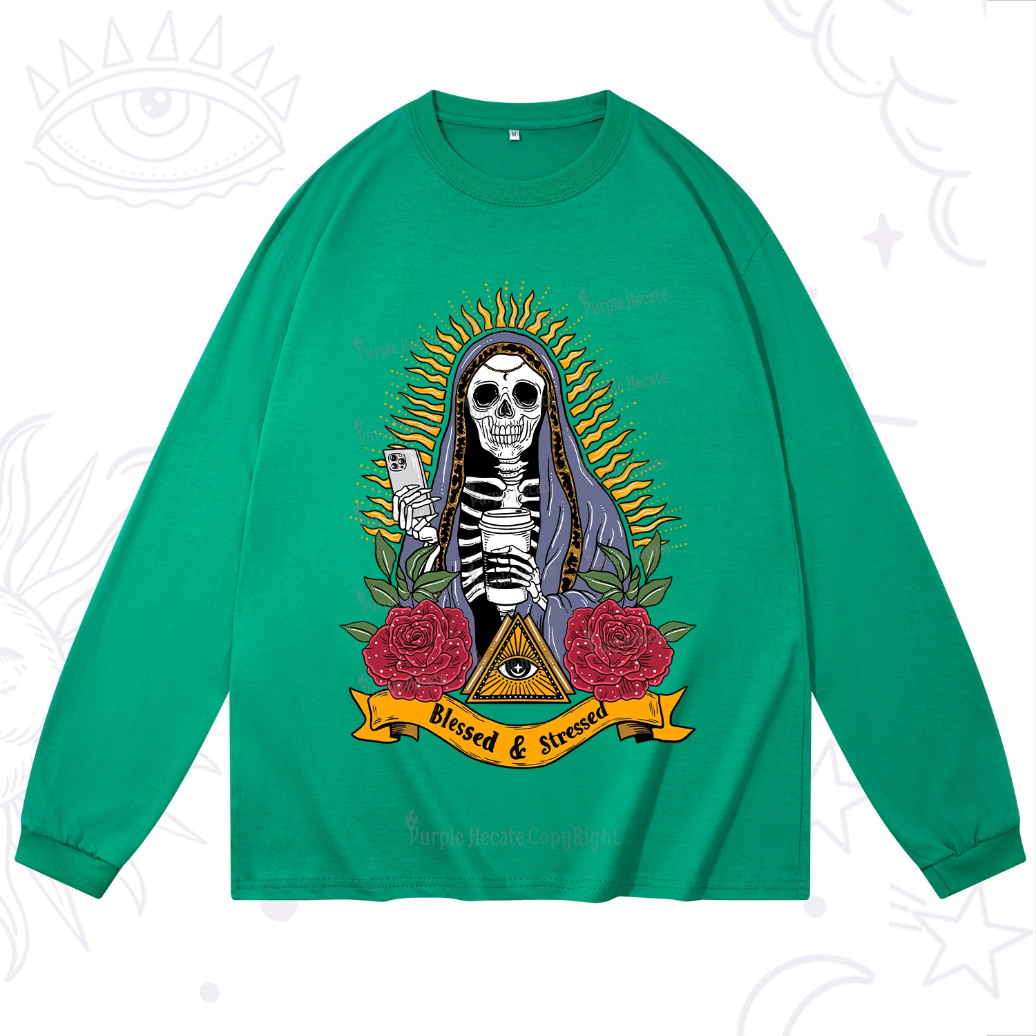 Purplehecate Blessed And Stressed Long Sleeve T-Shirt