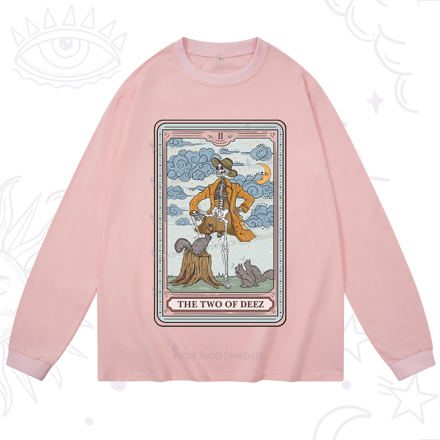 Purplehecate The Two Of Deez Tarot Long Sleeve T-Shirt