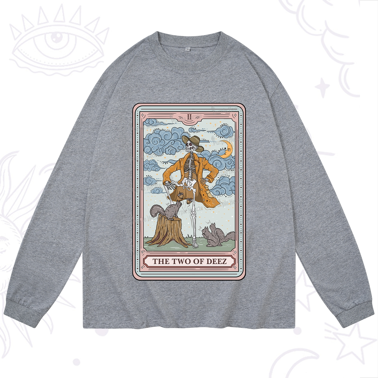 Purplehecate The Two Of Deez Tarot Long Sleeve T-Shirt