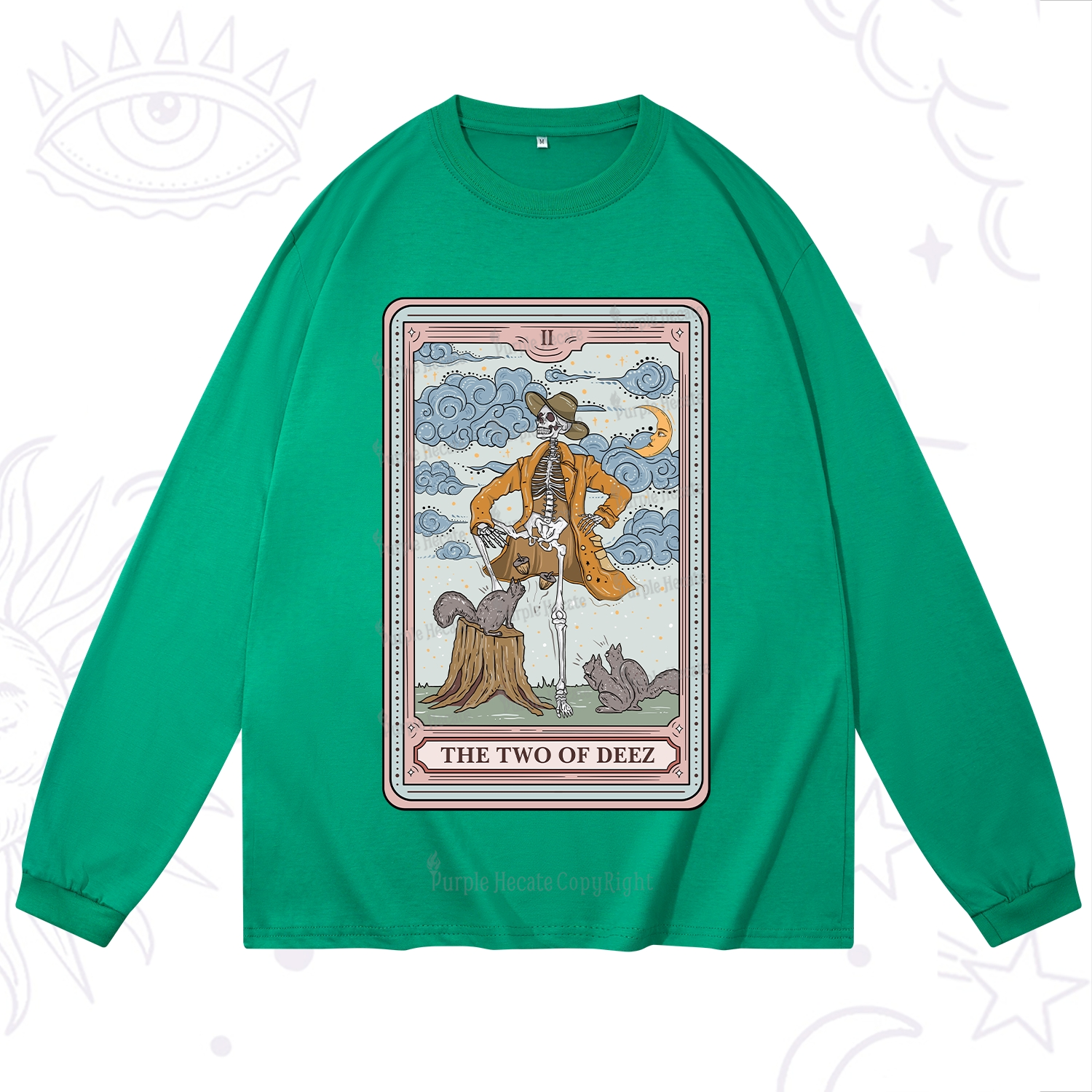 Purplehecate The Two Of Deez Tarot Long Sleeve T-Shirt