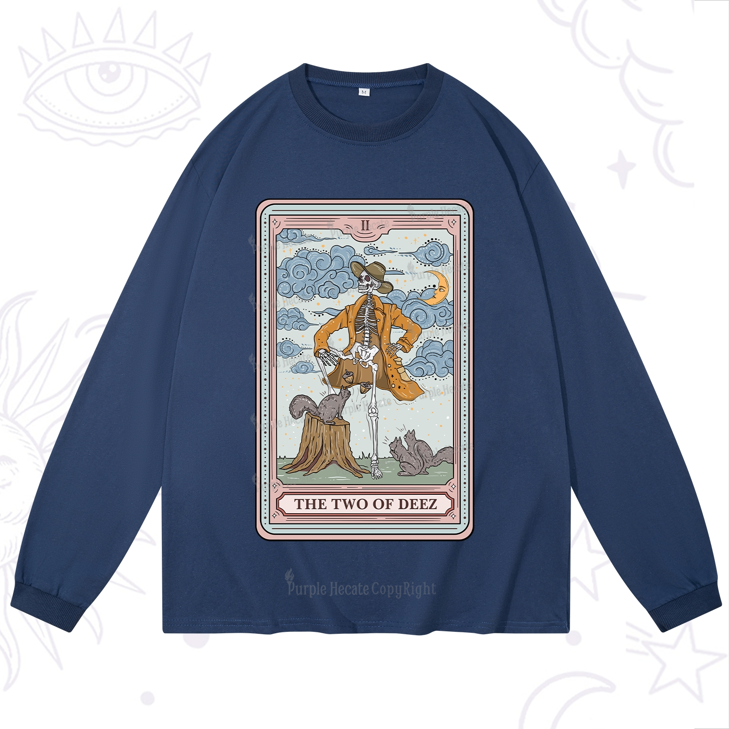 Purplehecate The Two Of Deez Tarot Long Sleeve T-Shirt