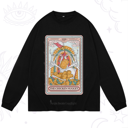 Purplehecate The Chicken Nugget Food Tarot Long Sleeve T-Shirt