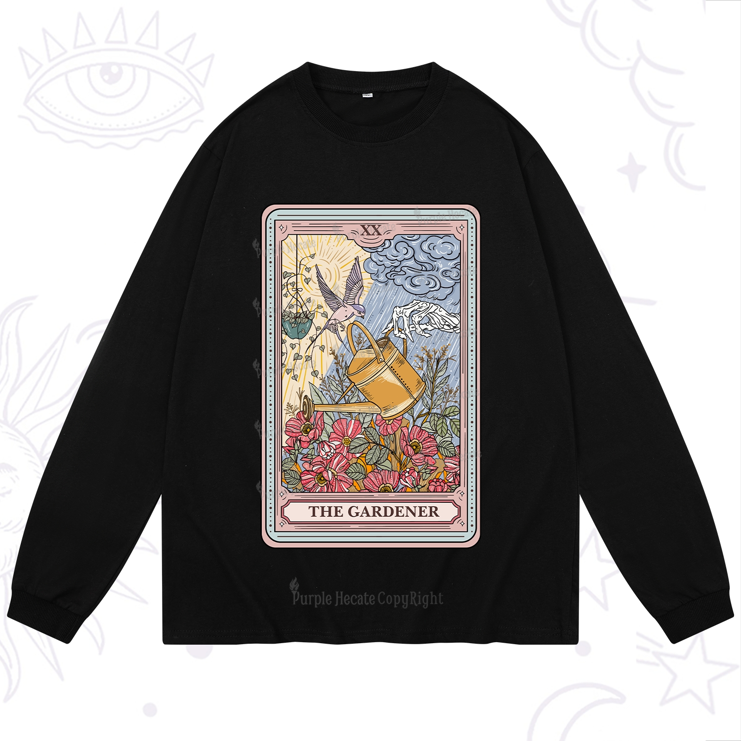 Purplehecate The Gardener Tarot Long Sleeve T-Shirt