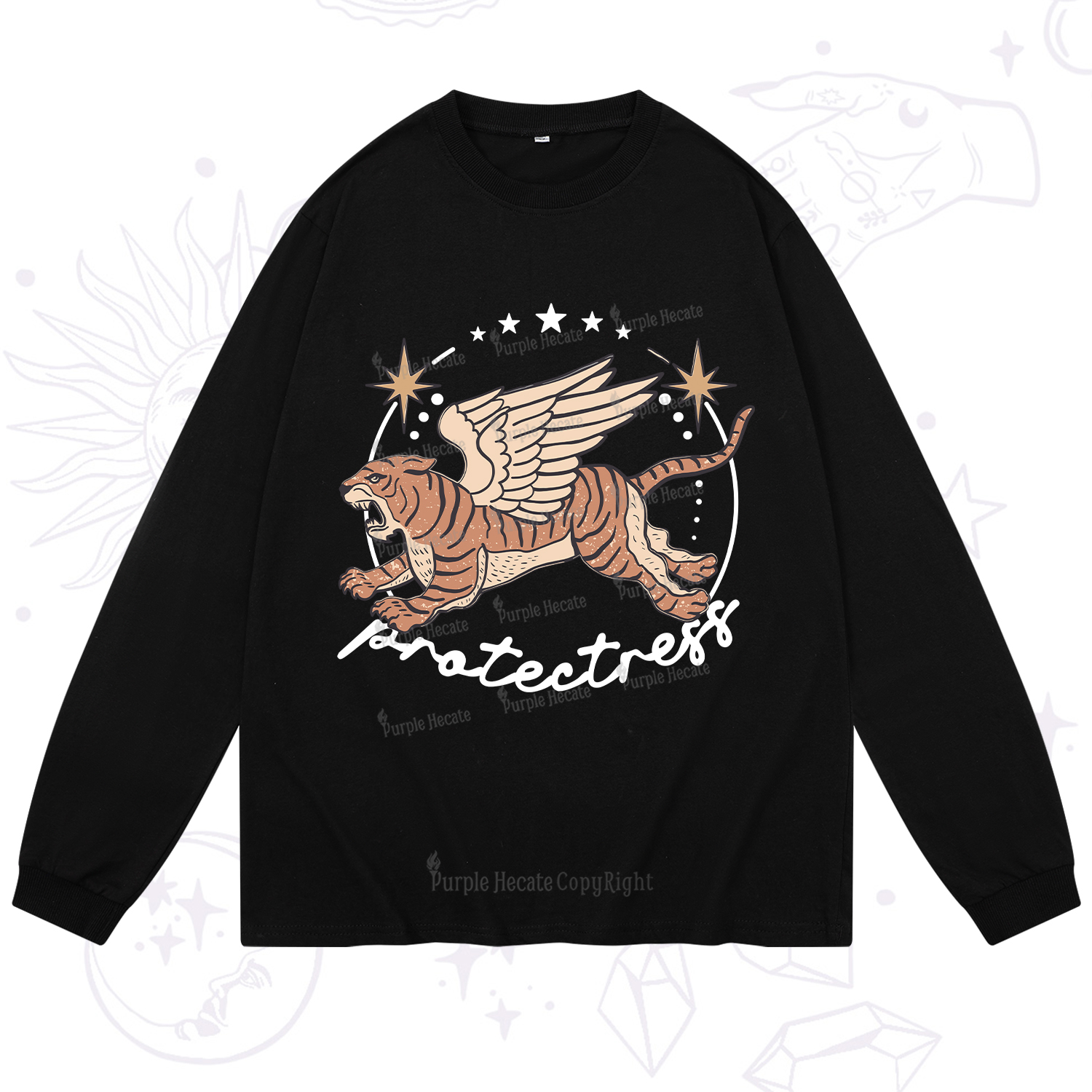 Purplehecate Protectress Long Sleeve T-Shirt