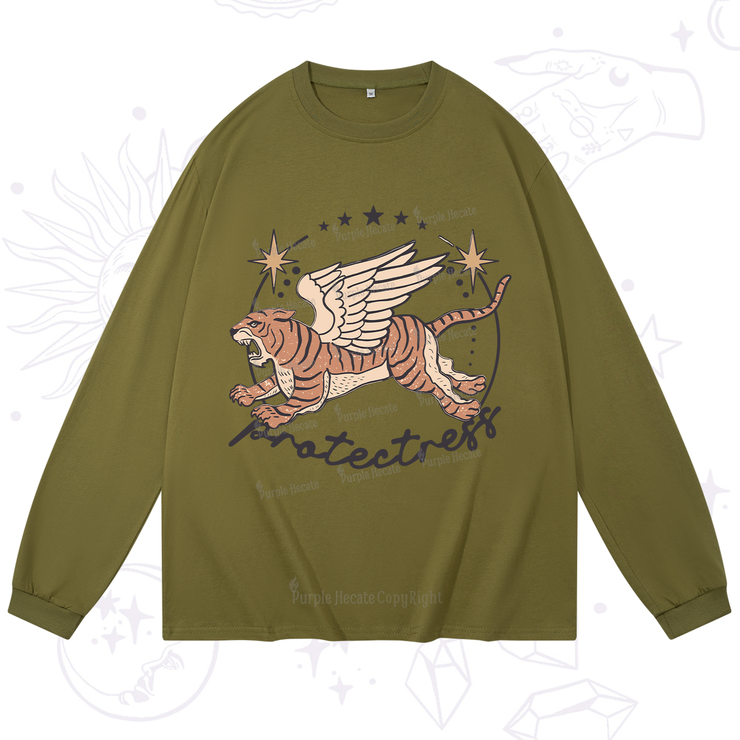 Purplehecate Protectress Long Sleeve T-Shirt