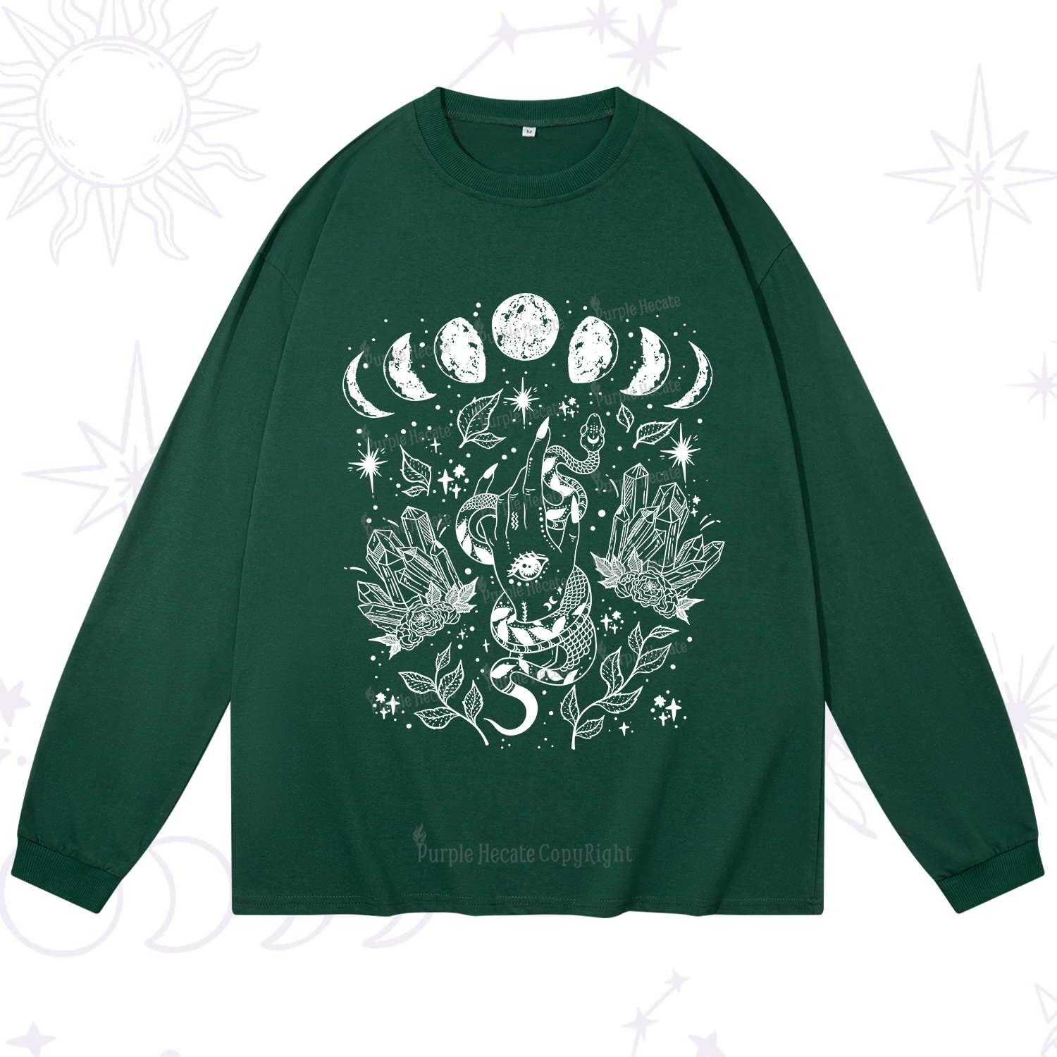 Purplehecate Reach For The Moon Long Sleeve T-Shirt