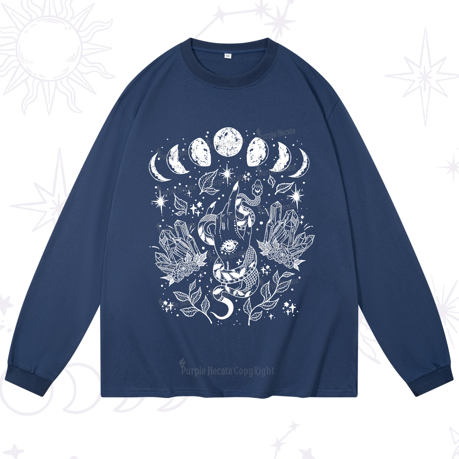 Purplehecate Reach For The Moon Long Sleeve T-Shirt