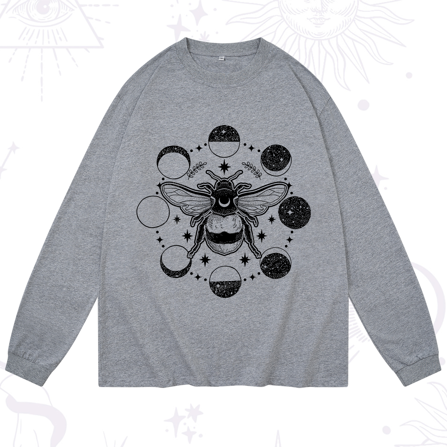 Purplehecate Moon Bee Long Sleeve T-Shirt