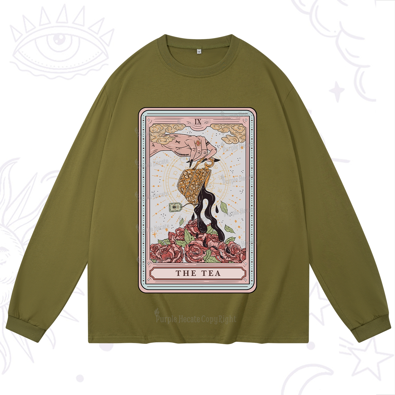 Purplehecate The Tea Food Tarot Long Sleeve T-Shirt