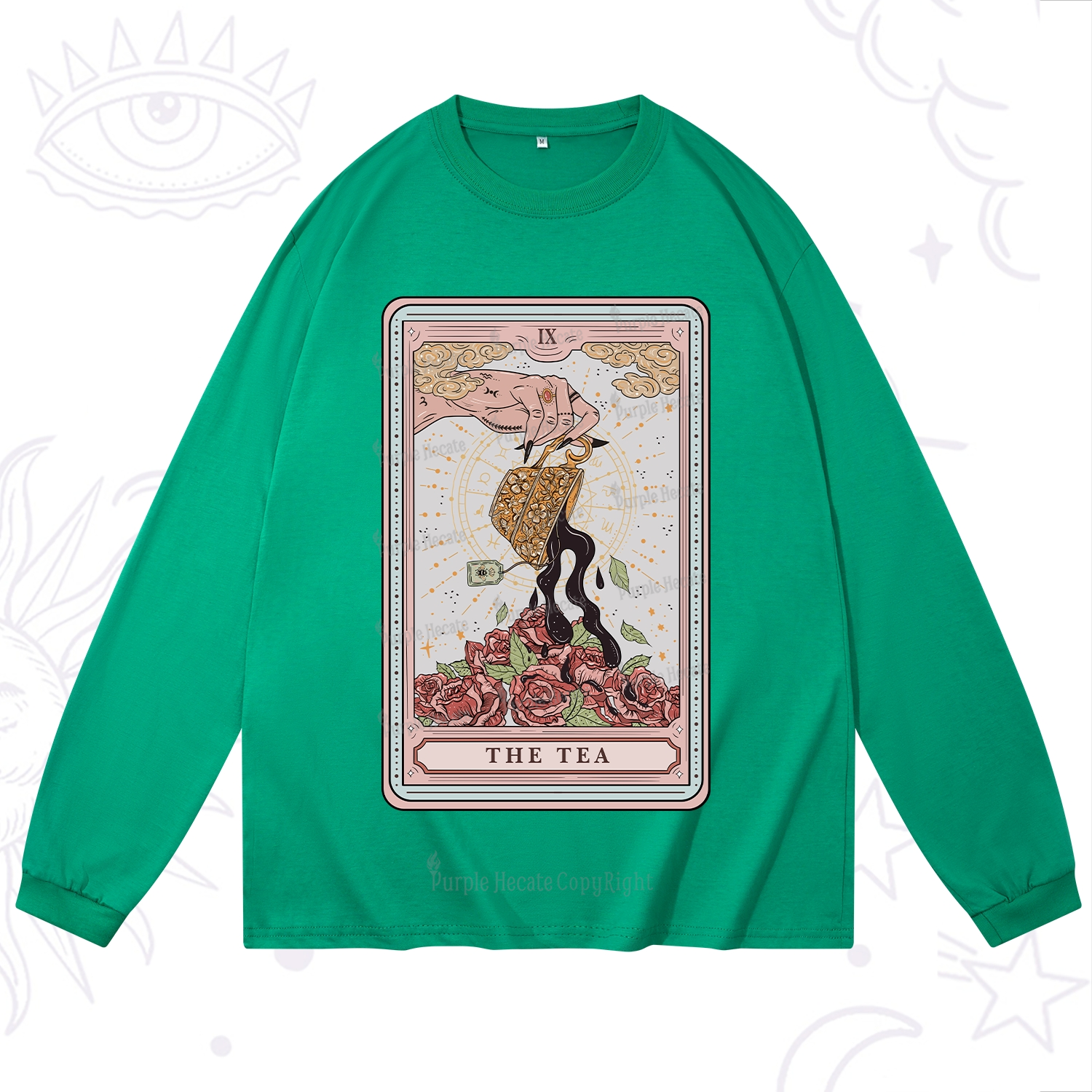 Purplehecate The Tea Food Tarot Long Sleeve T-Shirt