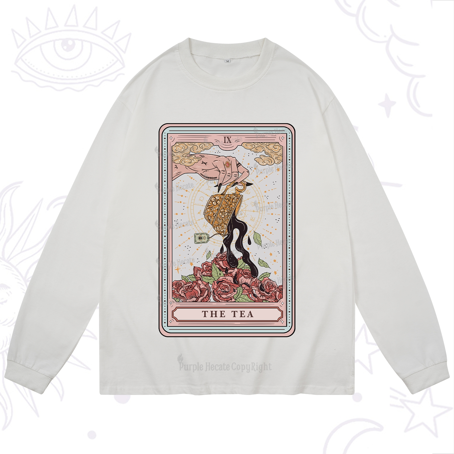 Purplehecate The Tea Food Tarot Long Sleeve T-Shirt