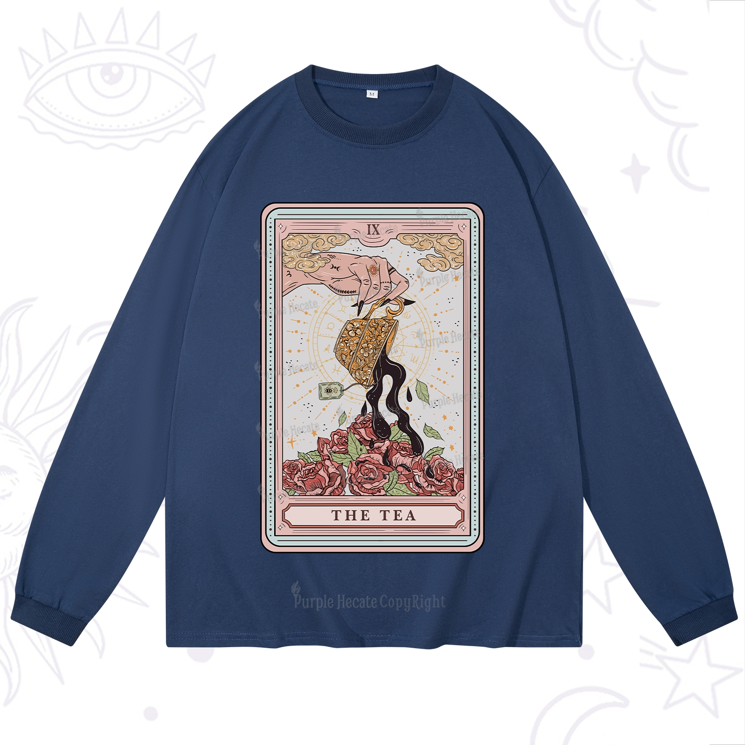 Purplehecate The Tea Food Tarot Long Sleeve T-Shirt