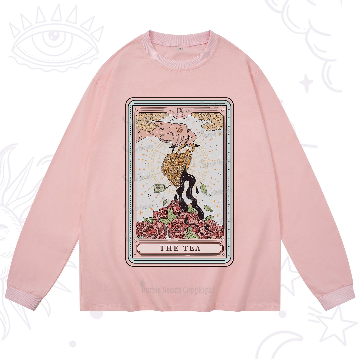 Purplehecate The Tea Food Tarot Long Sleeve T-Shirt