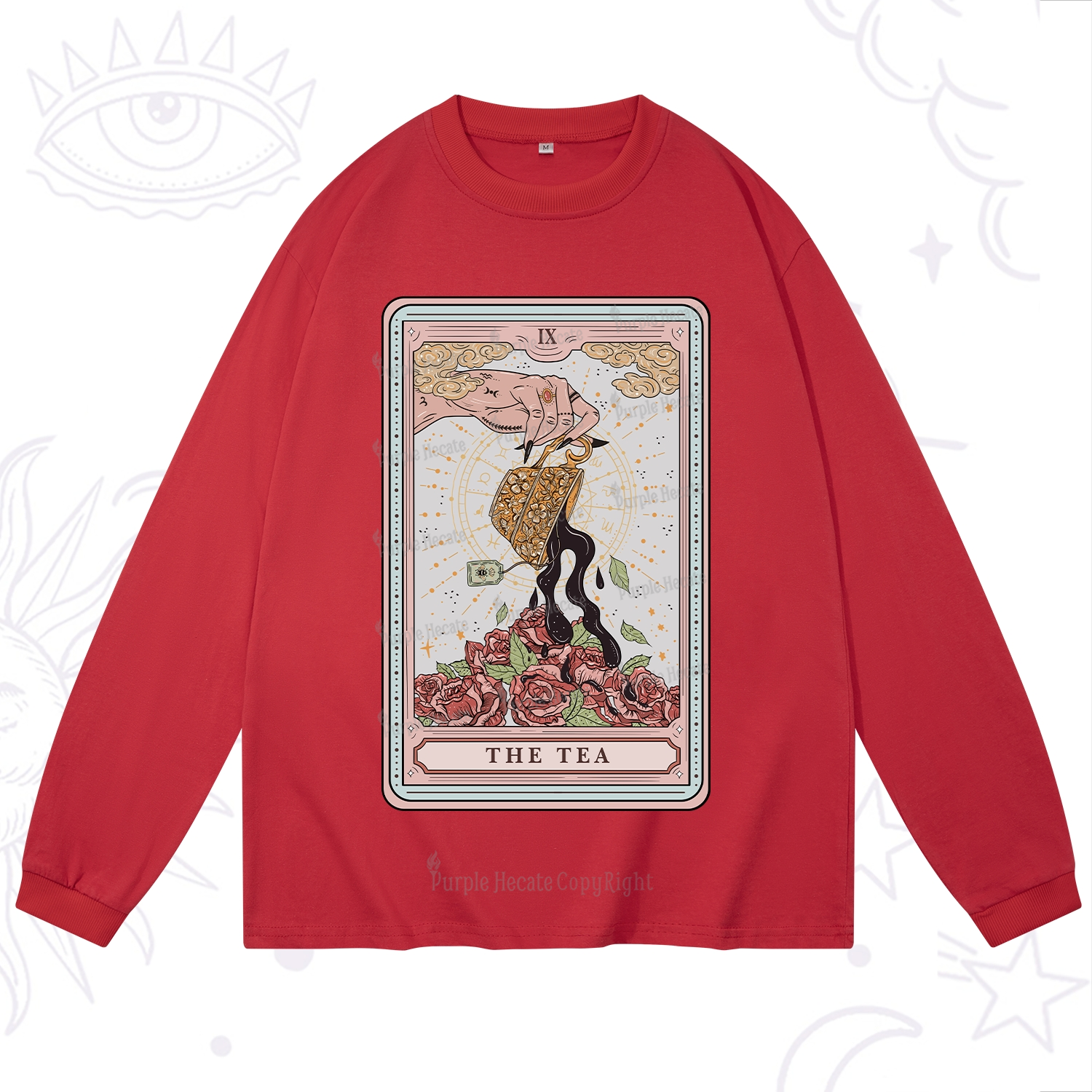 Purplehecate The Tea Food Tarot Long Sleeve T-Shirt