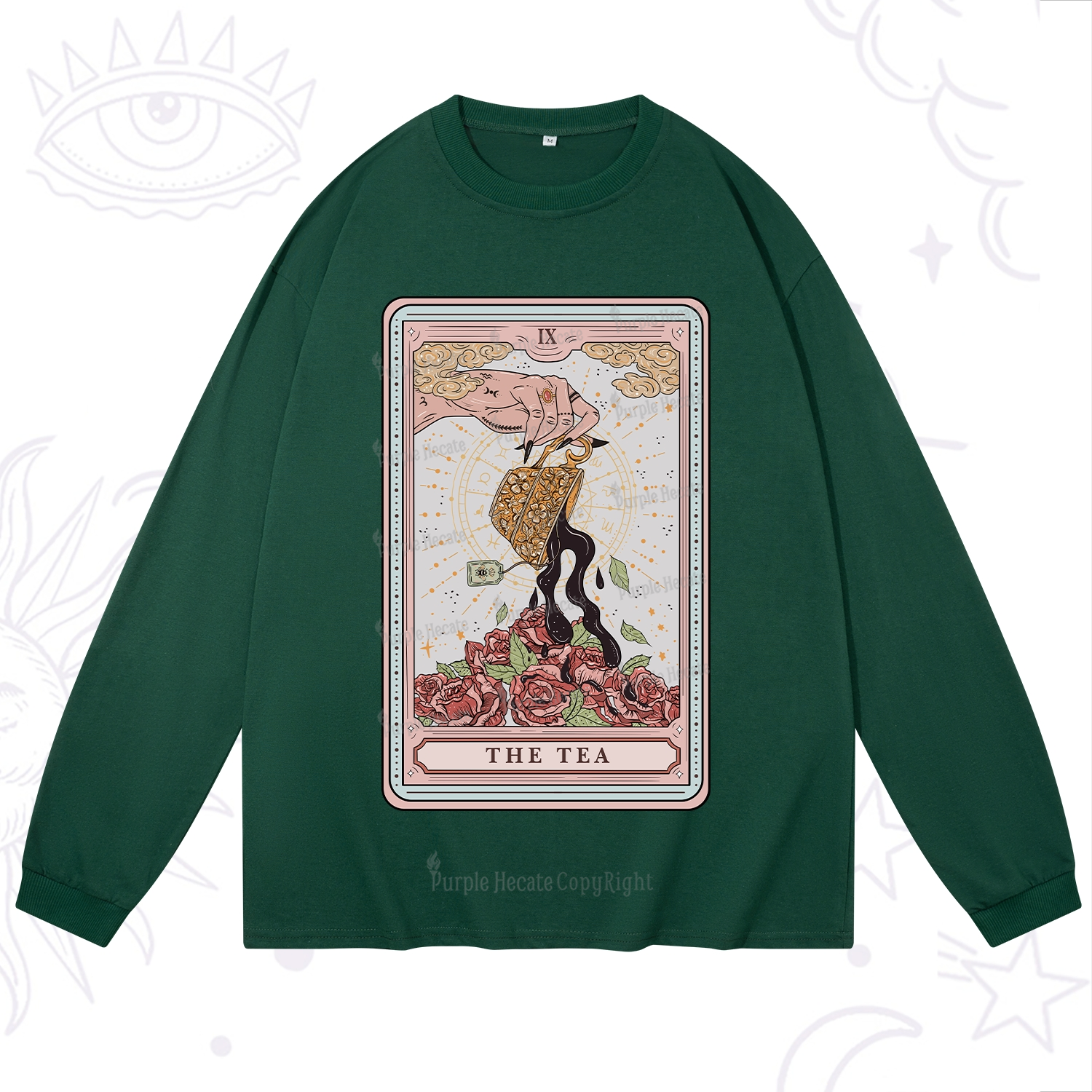 Purplehecate The Tea Food Tarot Long Sleeve T-Shirt