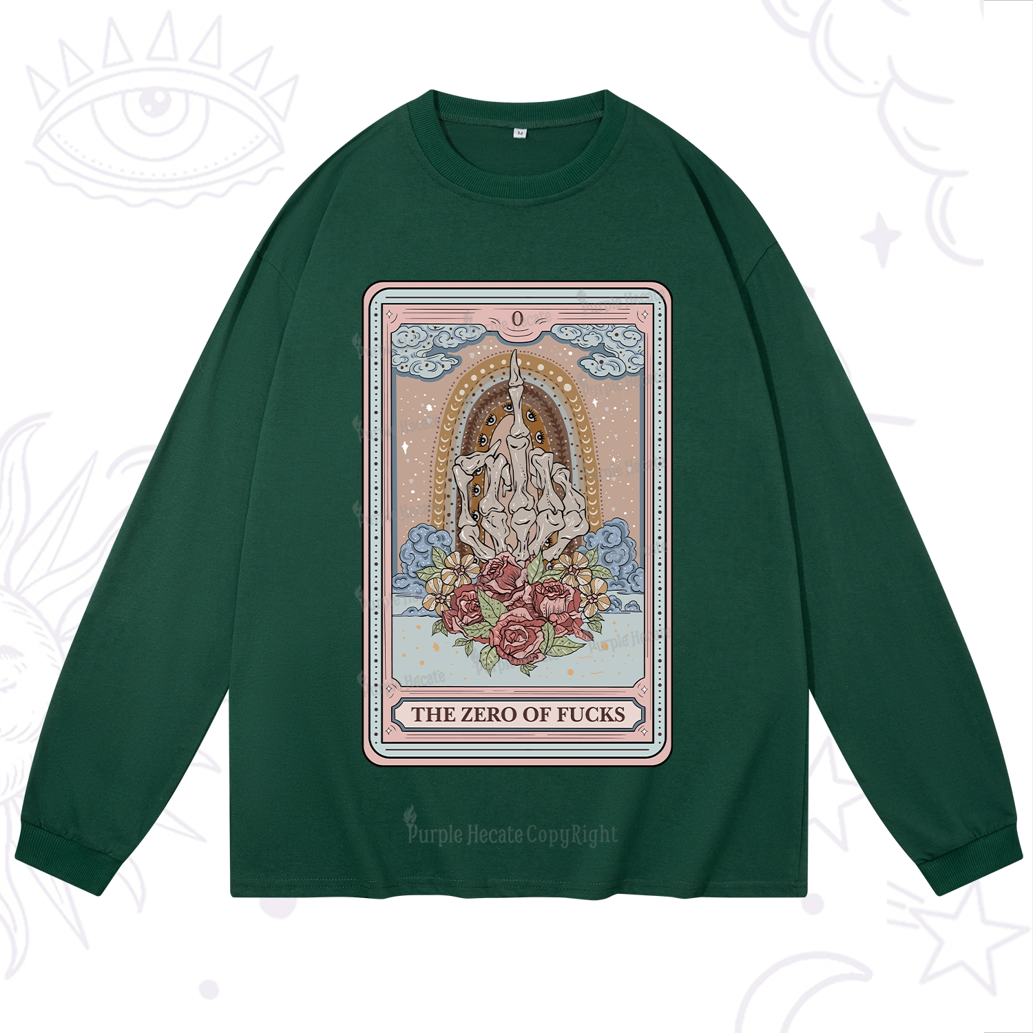 Purplehecate The Zero Of Fucks Tarot Long Sleeve T-Shirt
