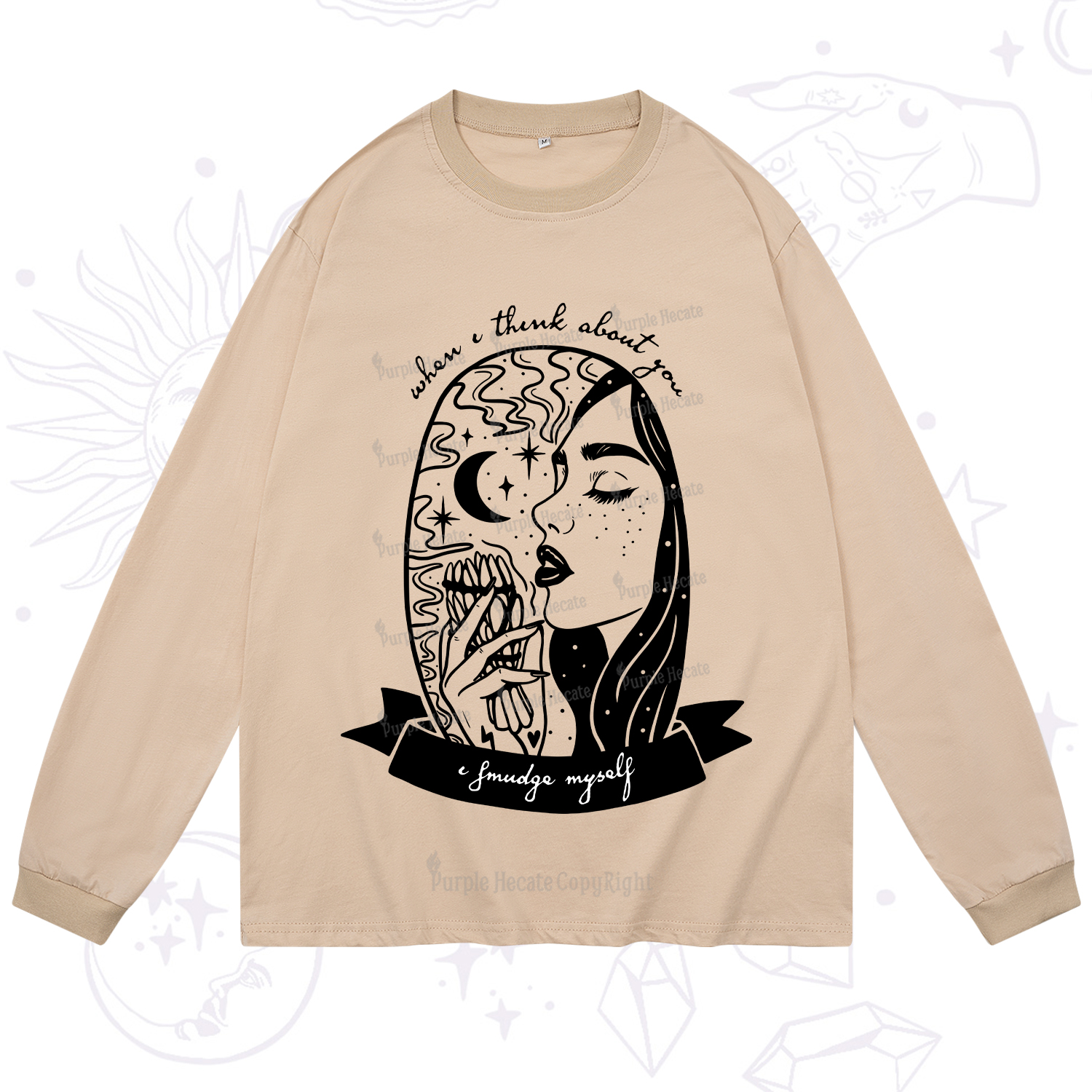 Purplehecate When I Think About You I Smudge Myself Long Sleeve T-Shirt