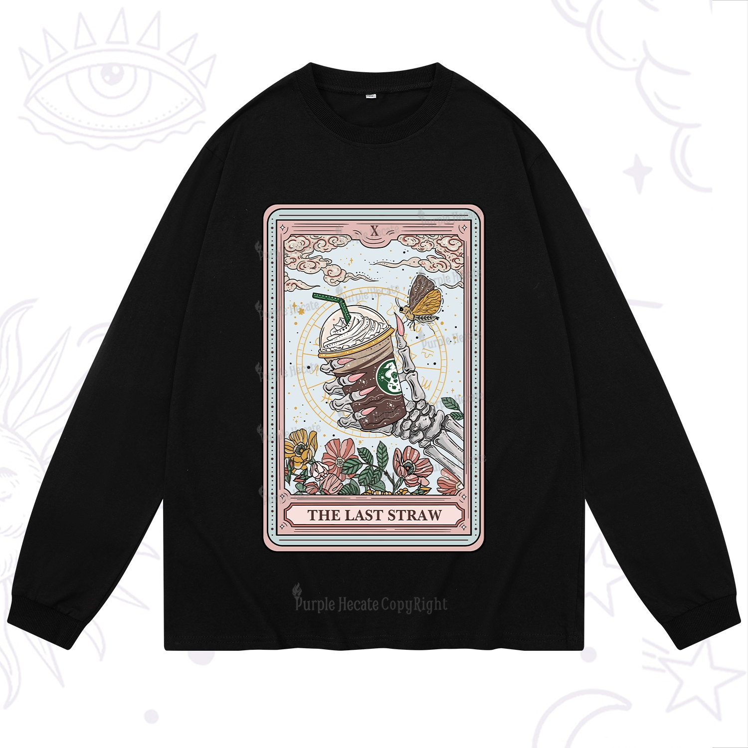 Purplehecate The Last Straw Tarot Long Sleeve T-Shirt