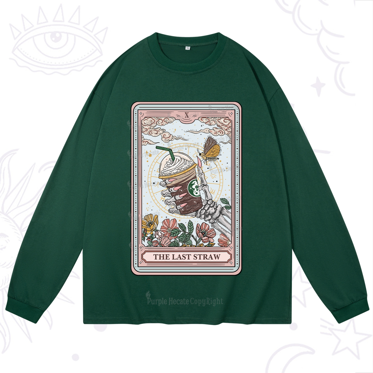 Purplehecate The Last Straw Tarot Long Sleeve T-Shirt