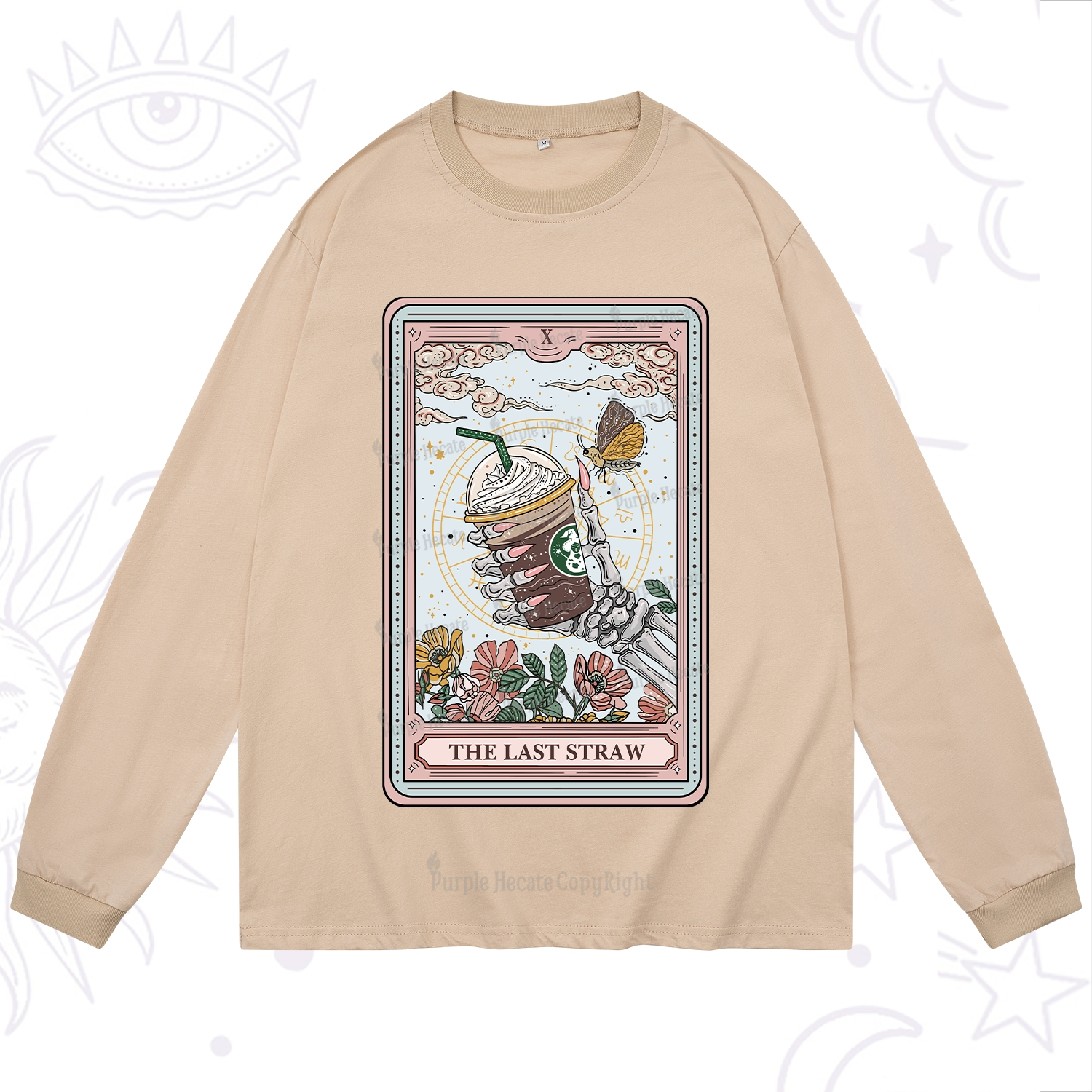 Purplehecate The Last Straw Tarot Long Sleeve T-Shirt