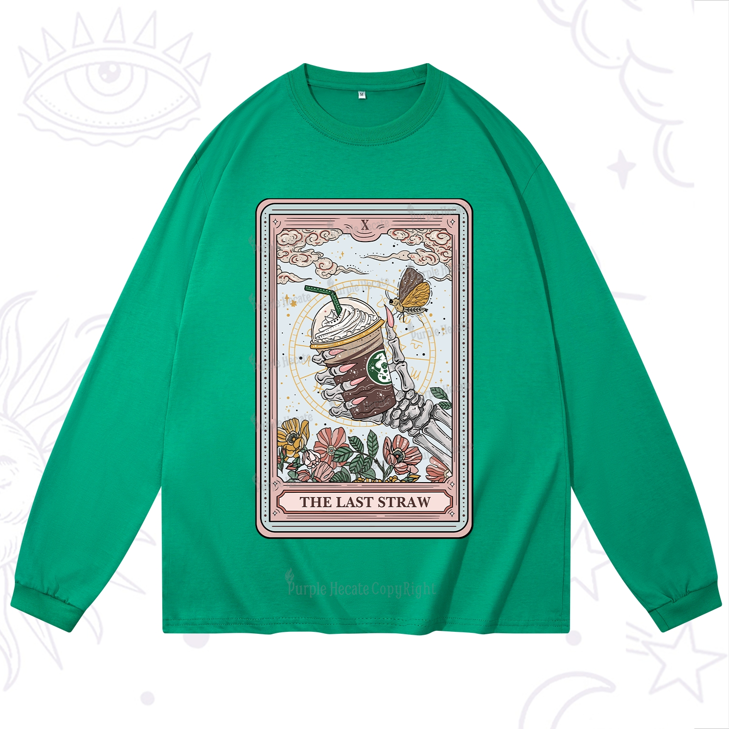 Purplehecate The Last Straw Tarot Long Sleeve T-Shirt