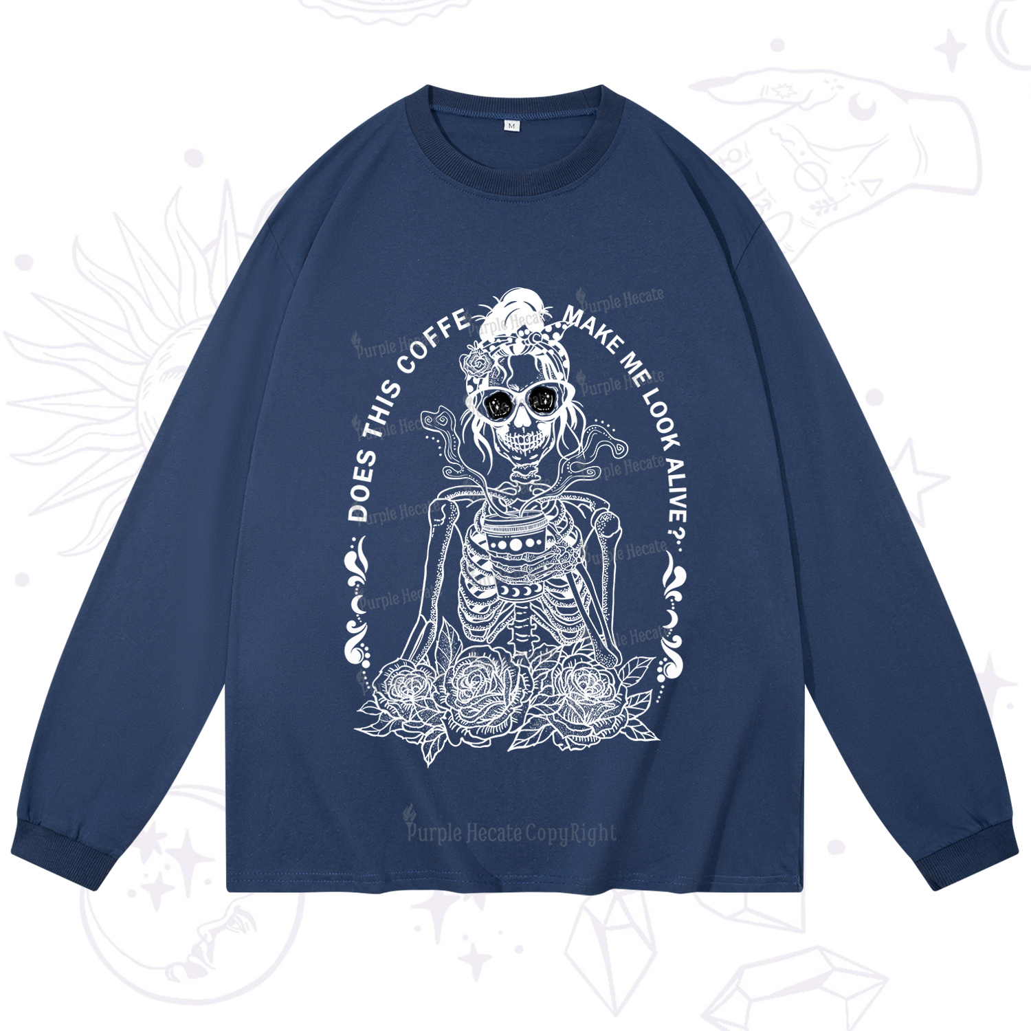 Purplehecate Does This Coffee Make Me Look Alive Long Sleeve T-Shirt