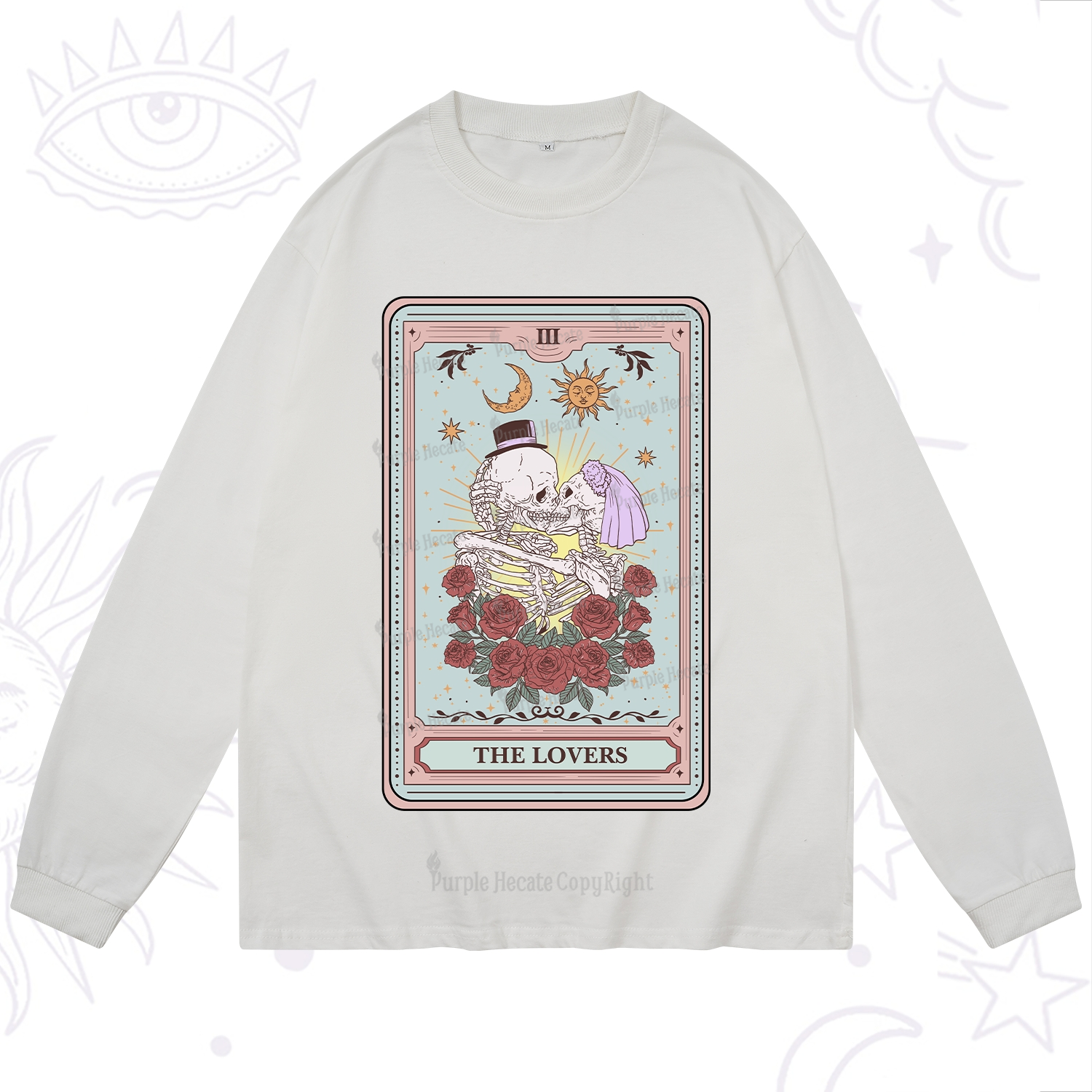 Purplehecate The Lovers Tarot Long Sleeve T-Shirt