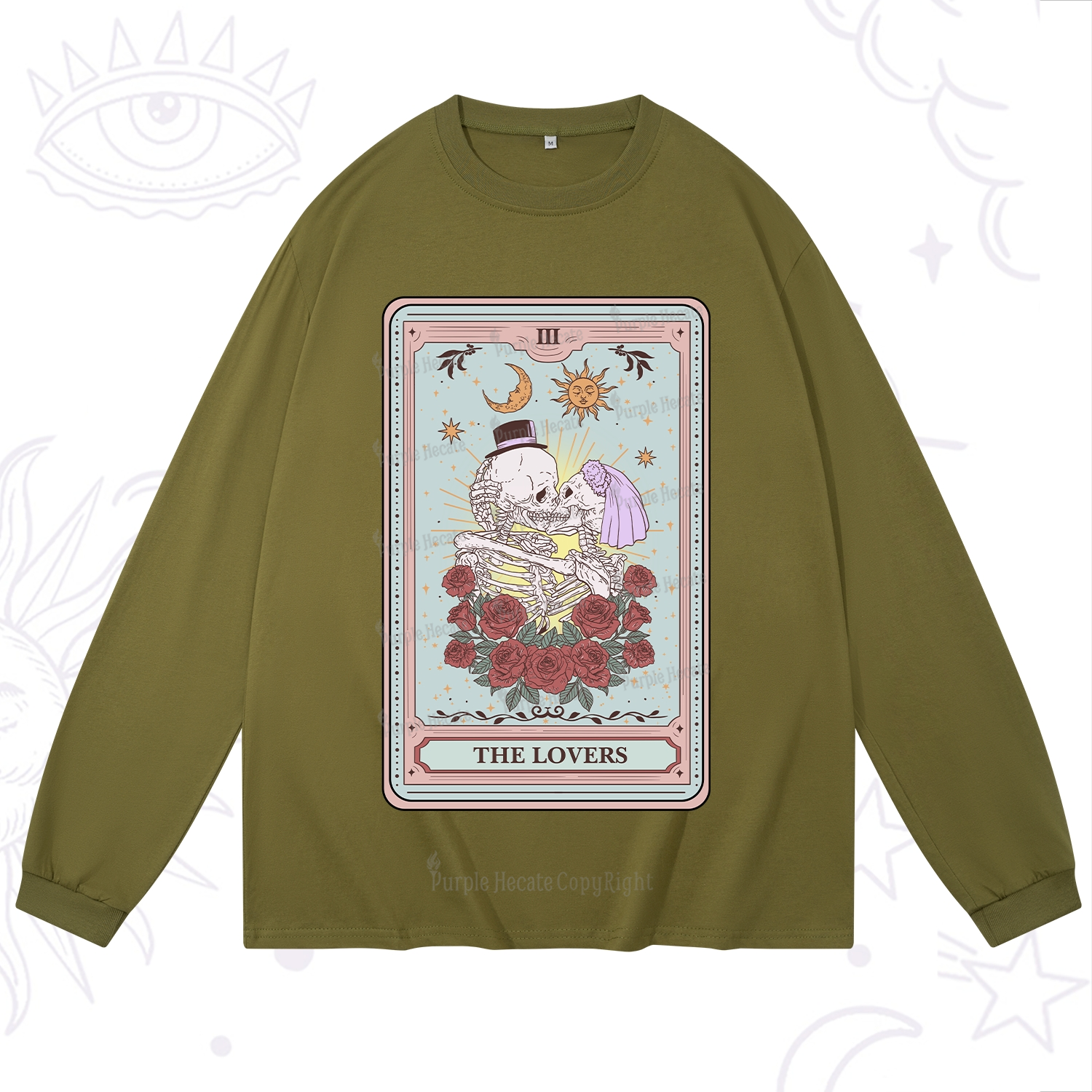 Purplehecate The Lovers Tarot Long Sleeve T-Shirt