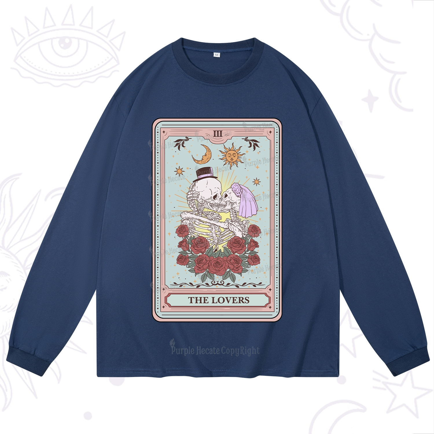 Purplehecate The Lovers Tarot Long Sleeve T-Shirt