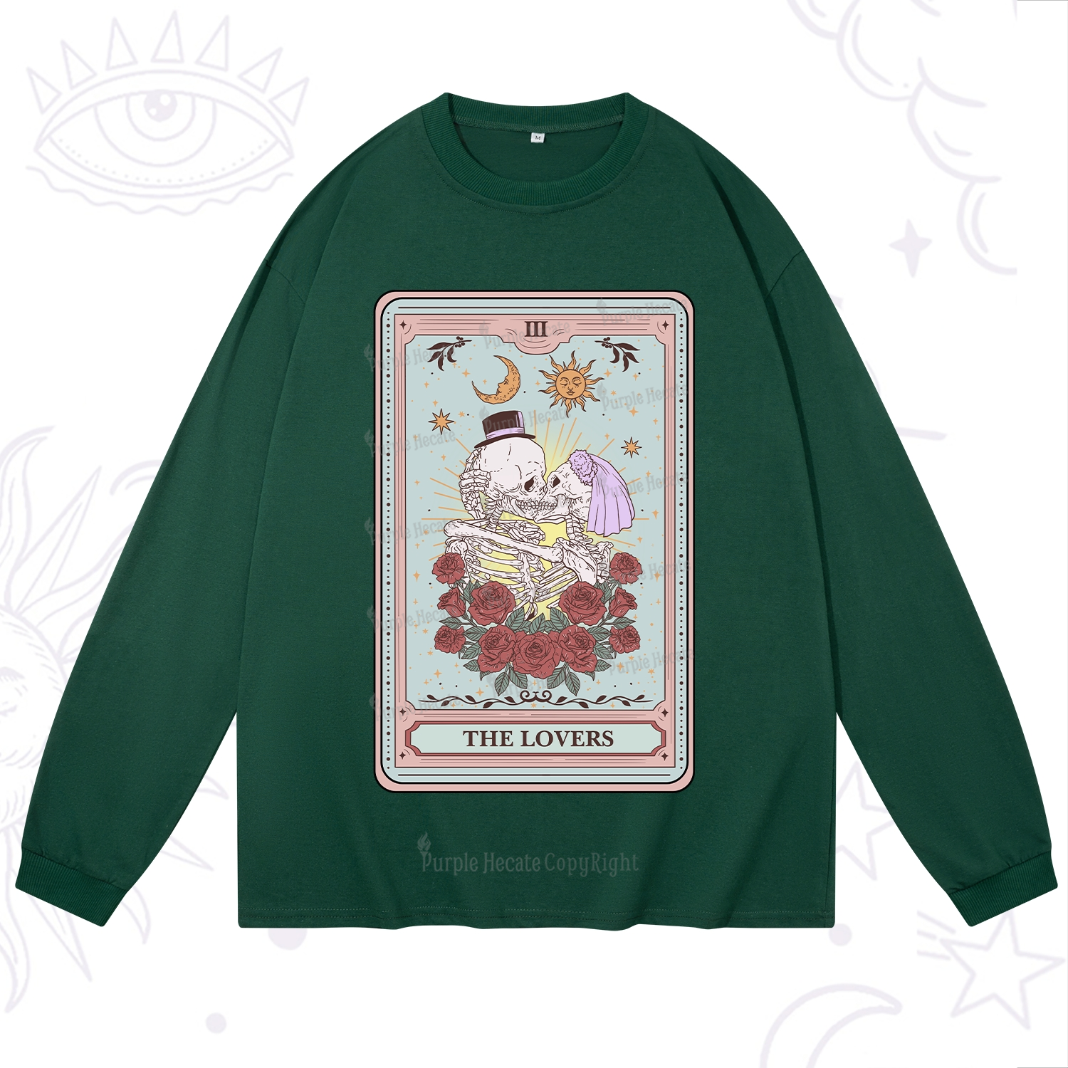 Purplehecate The Lovers Tarot Long Sleeve T-Shirt