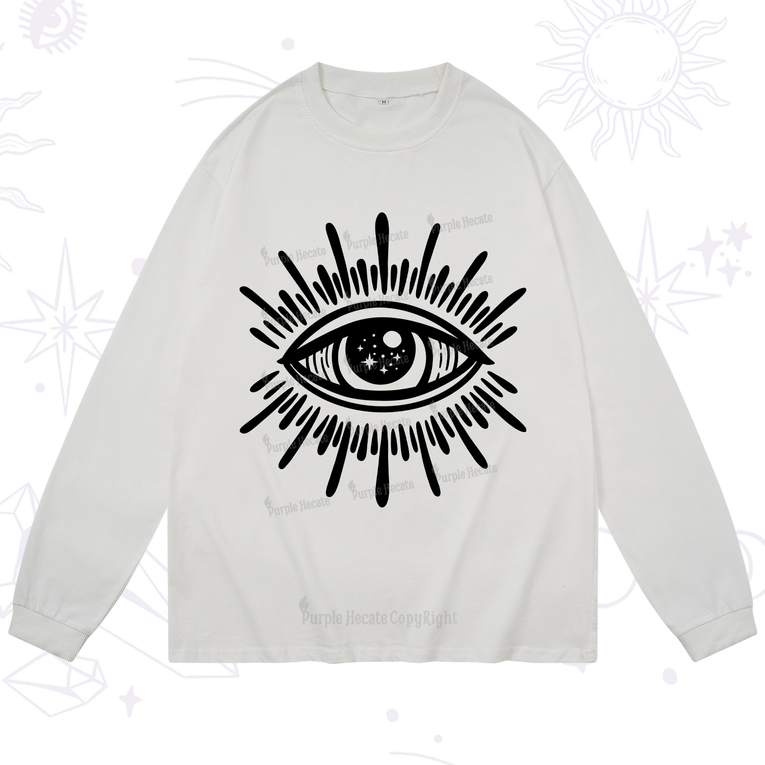 Purplehecate Evil Eye Long Sleeve T-Shirt