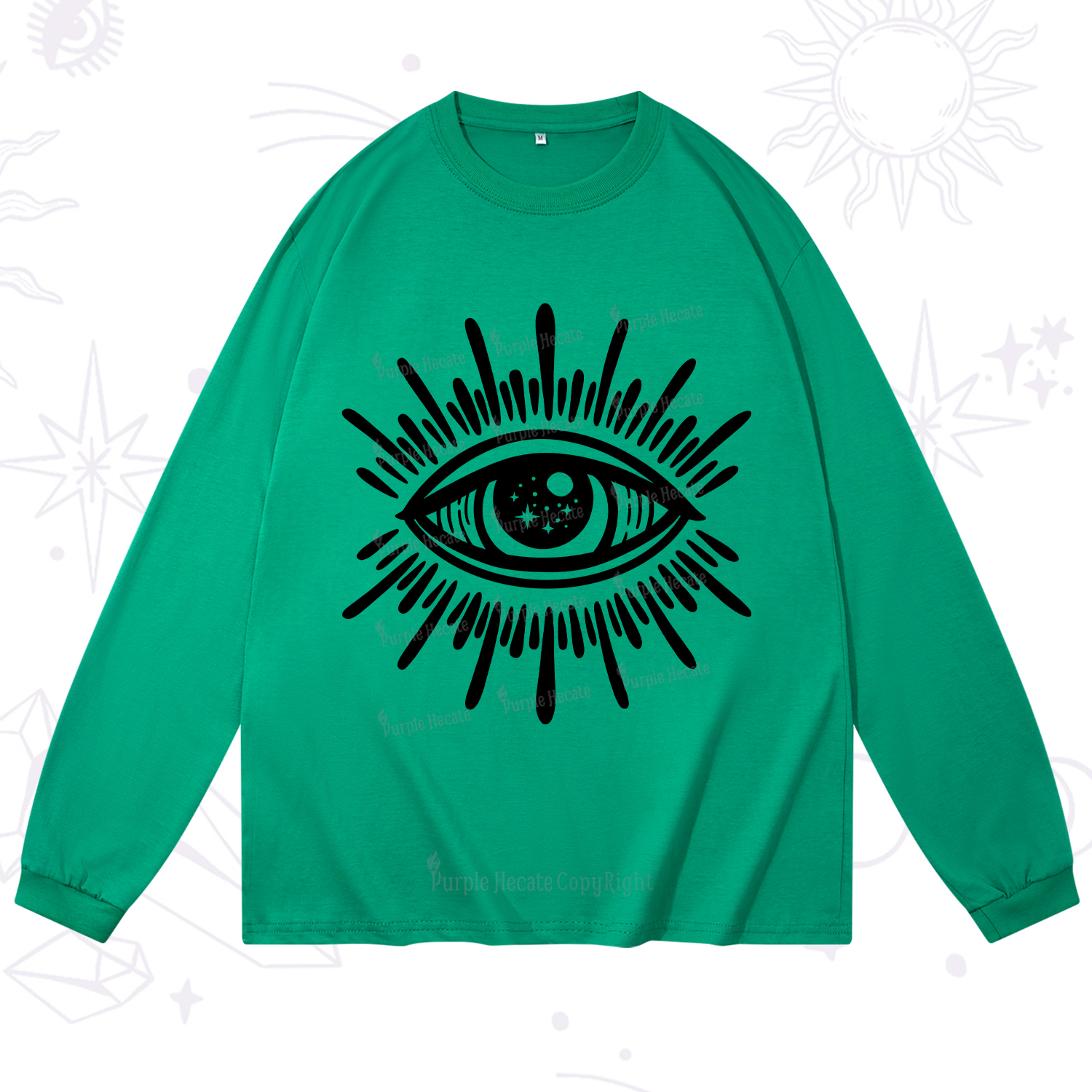 Purplehecate Evil Eye Long Sleeve T-Shirt